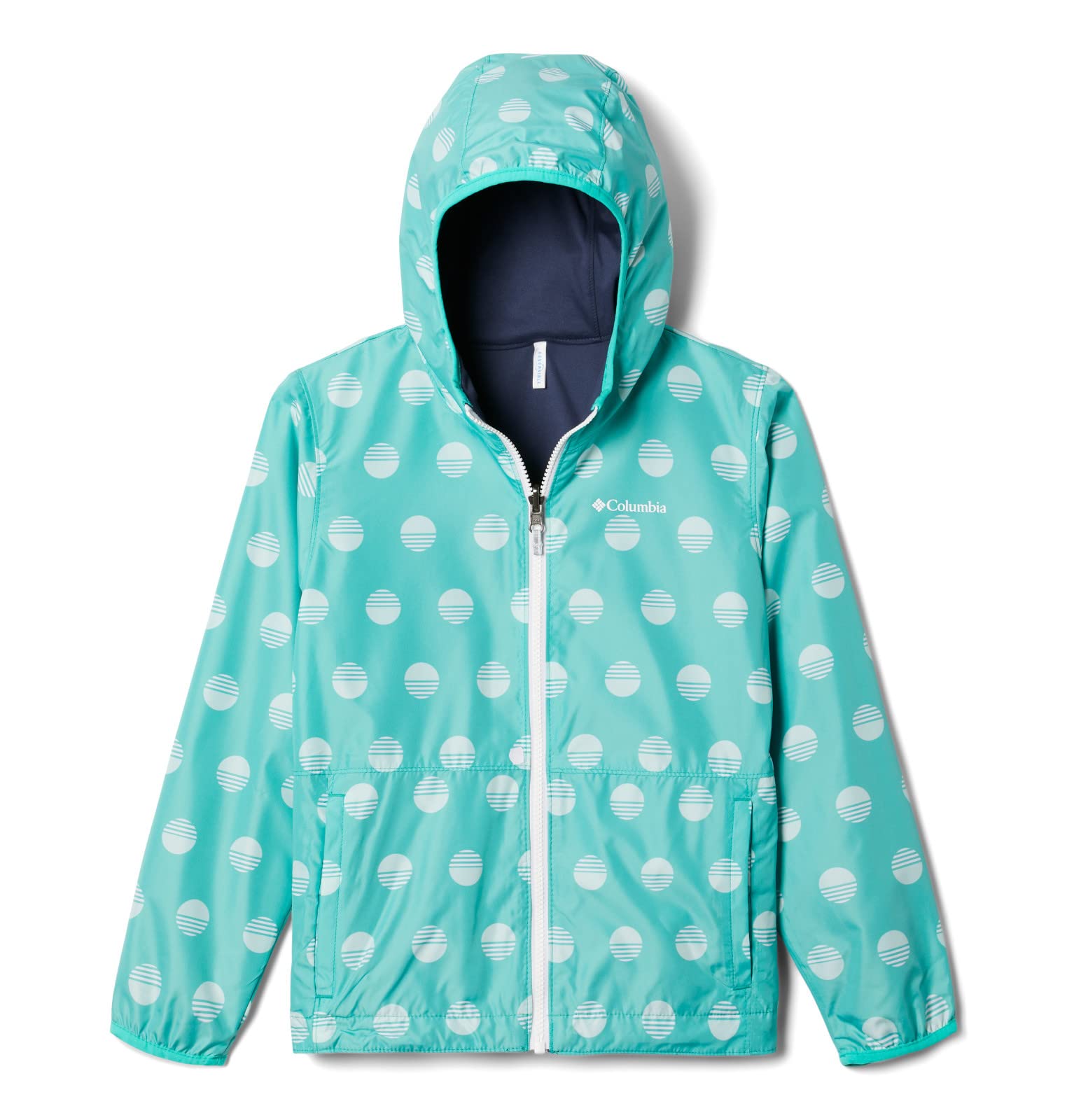 Columbia Kids' Pixel Grabber Reversible Jacket - Waterproof Windbreaker for Boys & Girls - Lightweight Outdoor Jacket for Hiking, Camping & School Activities