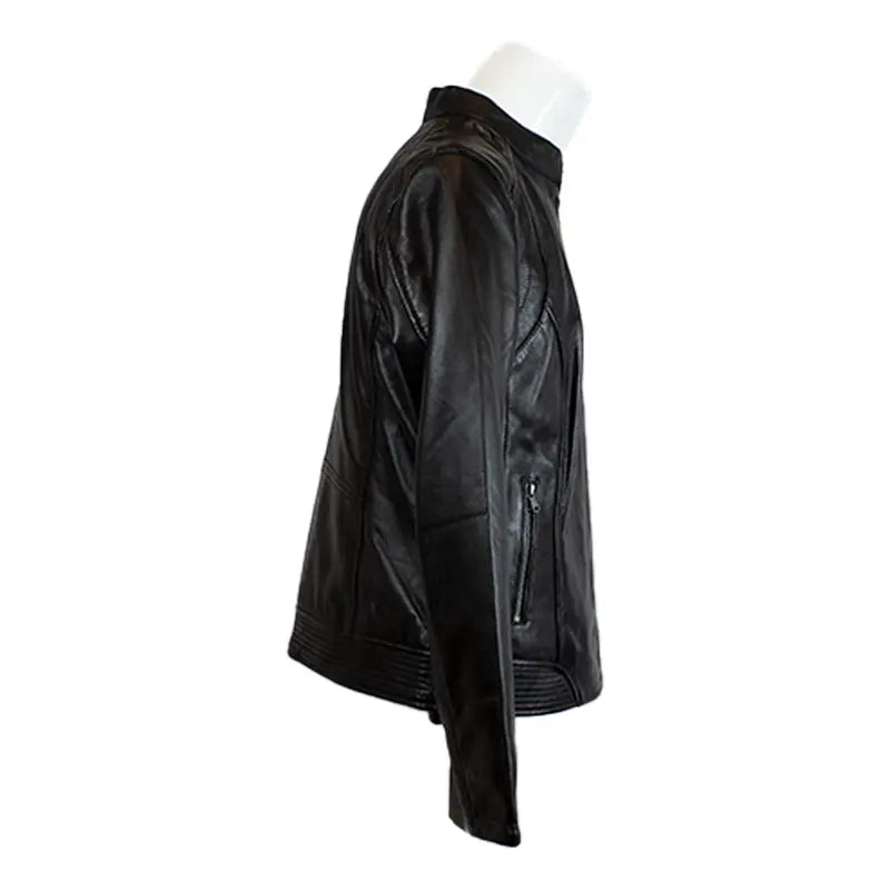 BOL Women's Waxed Sheep Leather Jacket - Vintage Biker Style, Warm & Durable, Perfect for Motorcycle Riding, Casual Outfits & Fall/Winter Fashion