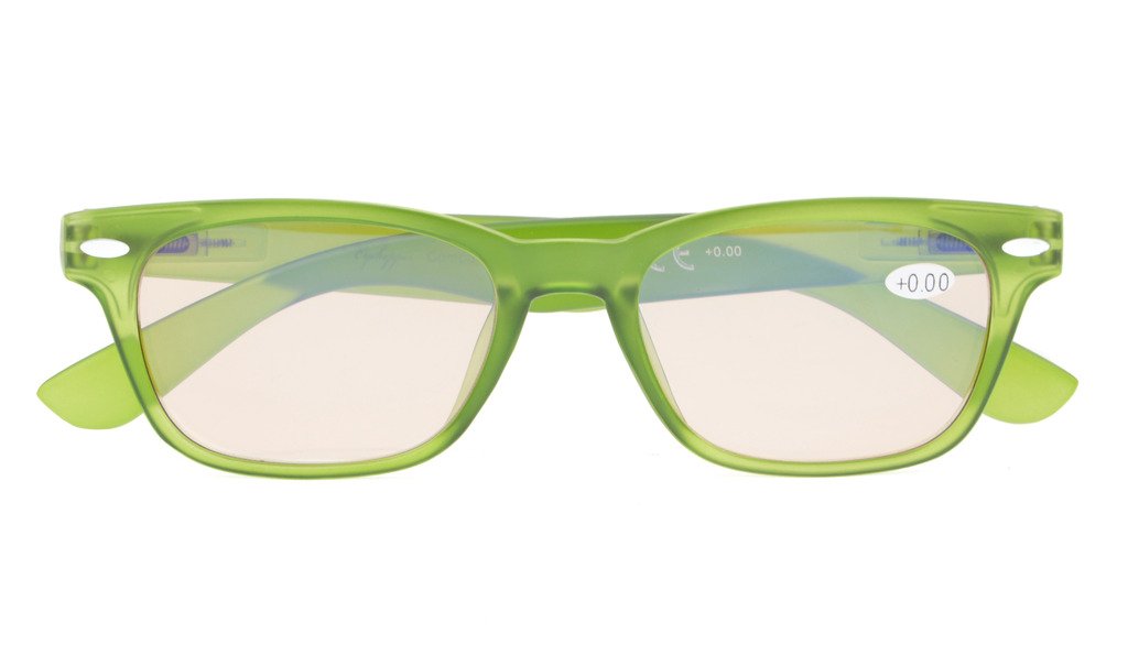 Eyekepper Blue Light Blocking Computer Glasses with Anti-Glare Tinted Lenses - Matte Green Frame +1.75 Magnification for Digital Eye Strain Relief | Perfect for Office Work, Gaming & Screen Time