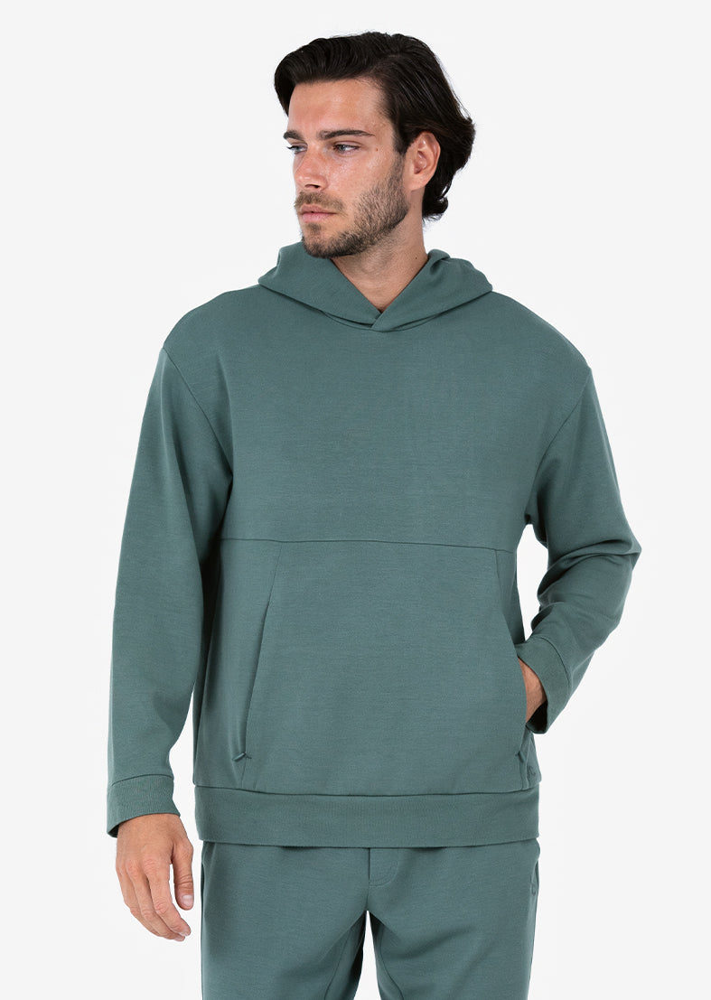 Premium Men's Sweatshirt Hoodie & Jogger Set - Dark Forest Green - Comfortable Lounge Wear for Gym, Running & Casual Outfits