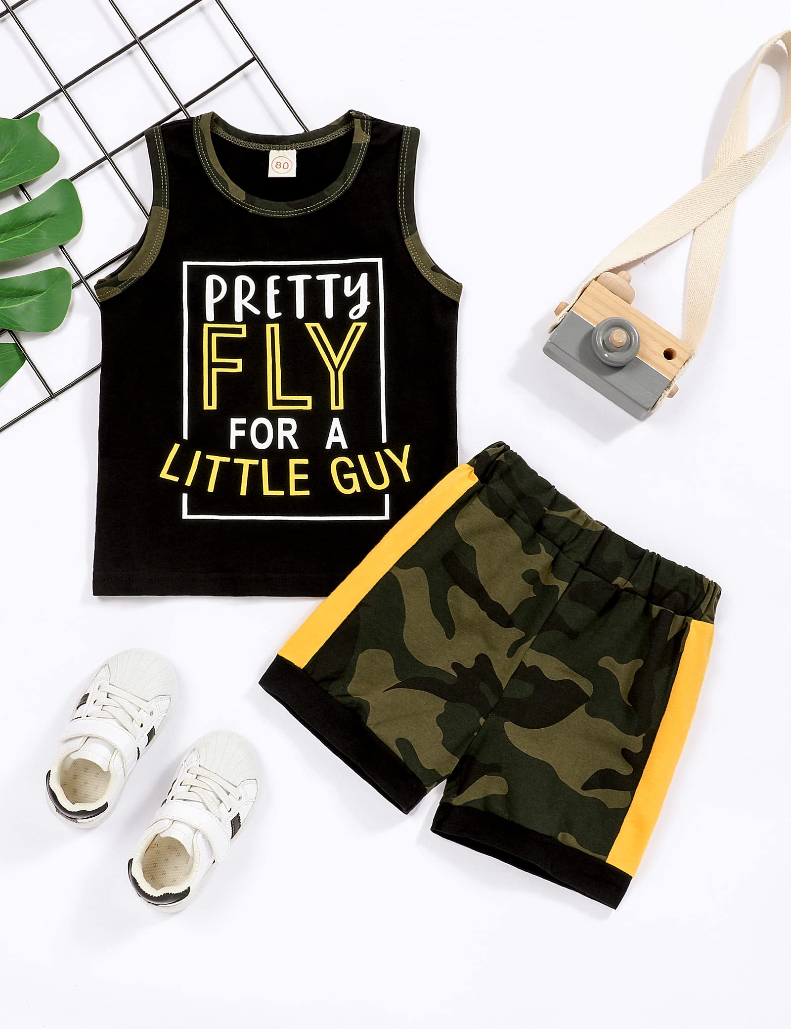 Stylish Toddler Baby Boy Clothes Set - Sleeveless Striped Top & Shorts Outfit for Summer | Perfect for Playdates, Beach Trips & Outdoor Adventures