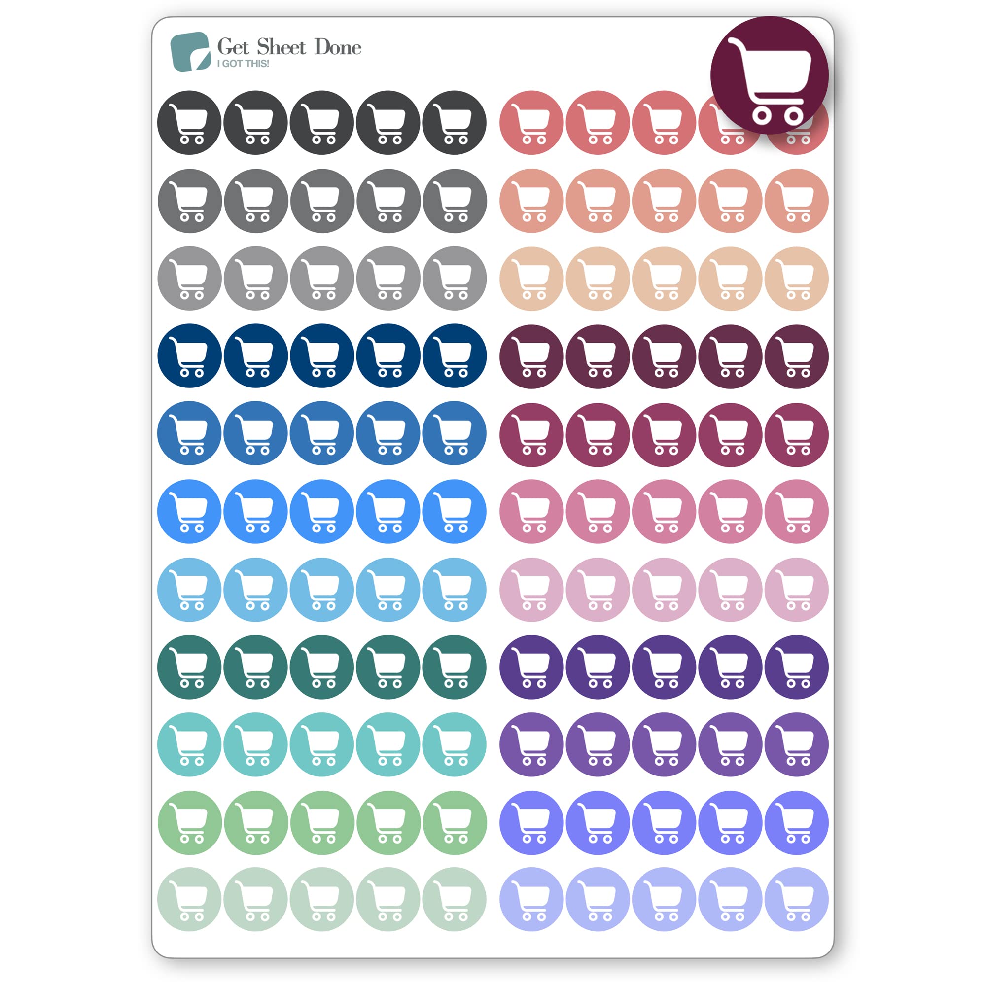 110-Pack 1/3 Inch Transparent Vinyl Dot Stickers for Grocery Shopping Planner, Chores & Productivity - Perfect for Bullet Journaling, Todo Lists & Life Organization (1 Sheet) | Ideal for Bujo, Planner Stickers & Daily Reminders