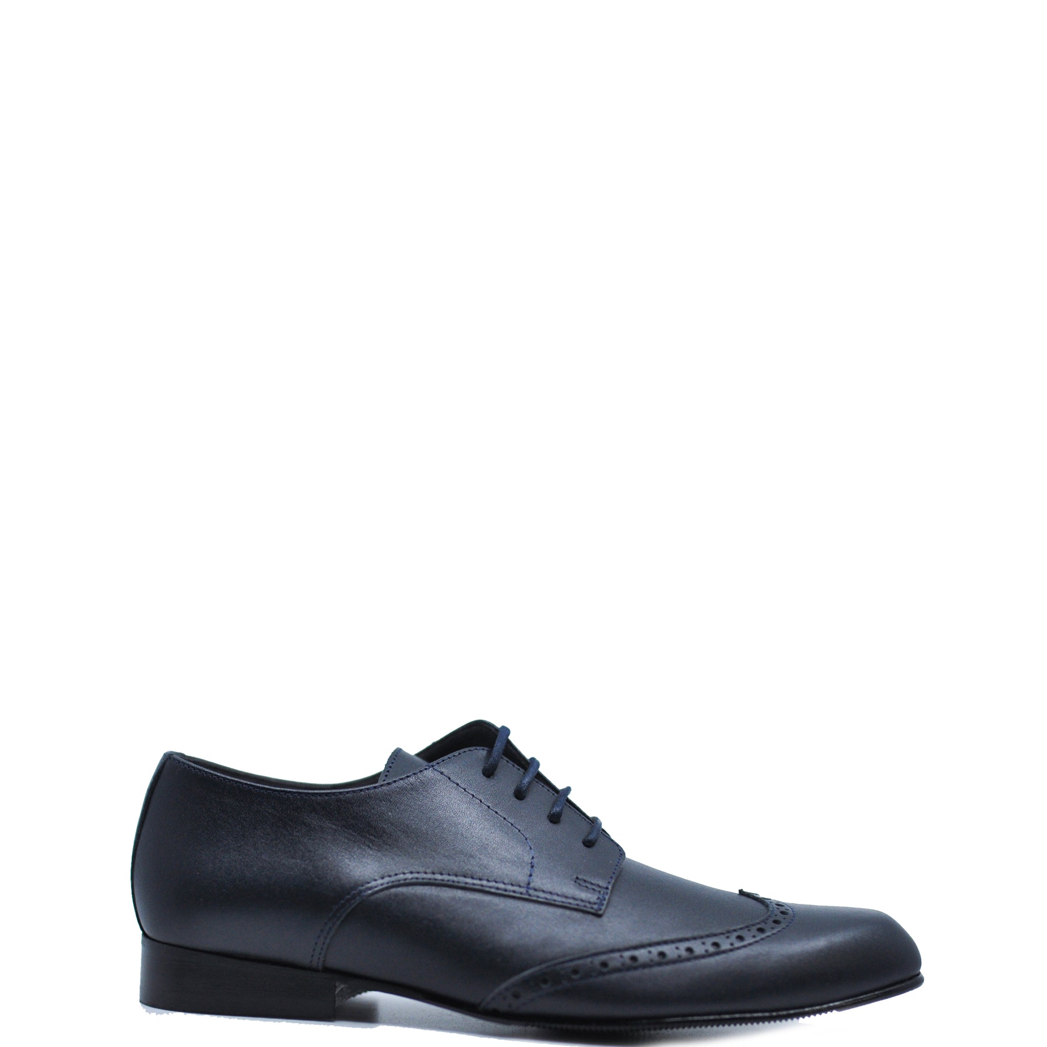 **Atlanta Navy Wingtip Moccasin Lace-Up Shoes for Men – Classic Casual & Business Style – Perfect for Office, Weddings & Formal Events**