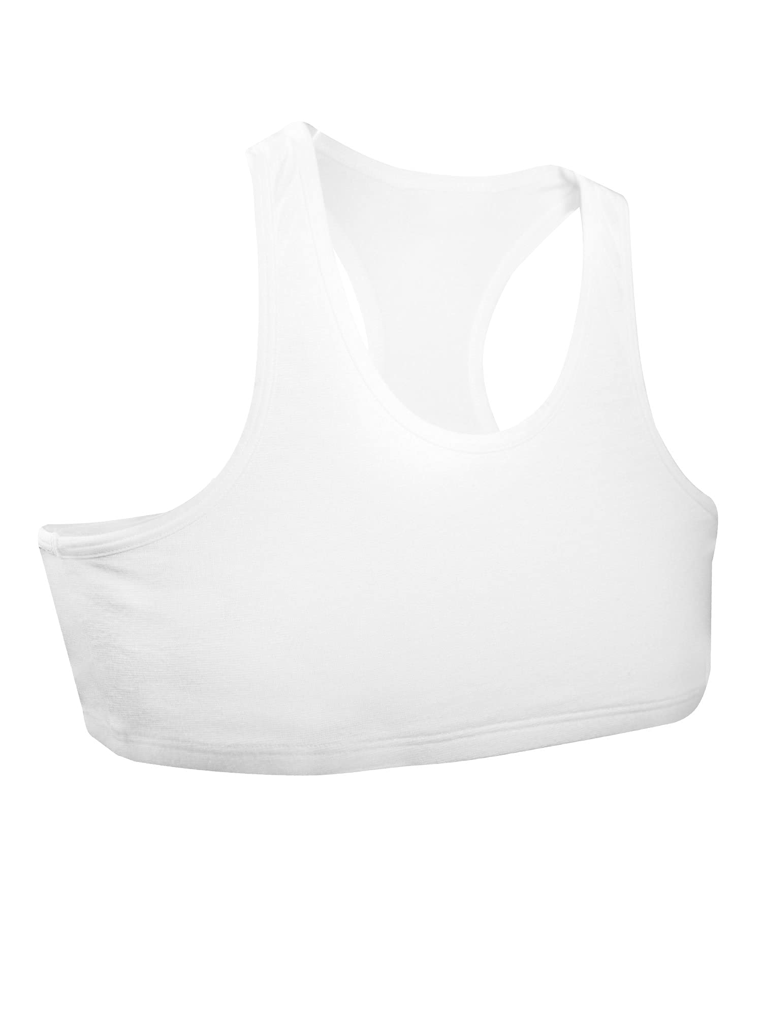 Fruit of the Loom Girls' 3-Pack Cotton Built-Up Stretch Sports Bras - Comfortable Support for Everyday Wear & Active Play | Perfect for School, Sports & Casual Outfits