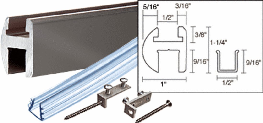 CRL Gun Metal Deluxe Shower Door Header Kit - 66 Inch Long | Premium Bathroom Hardware for Modern Showers | Perfect for Home Renovation & Spa-Like Bathroom Upgrades