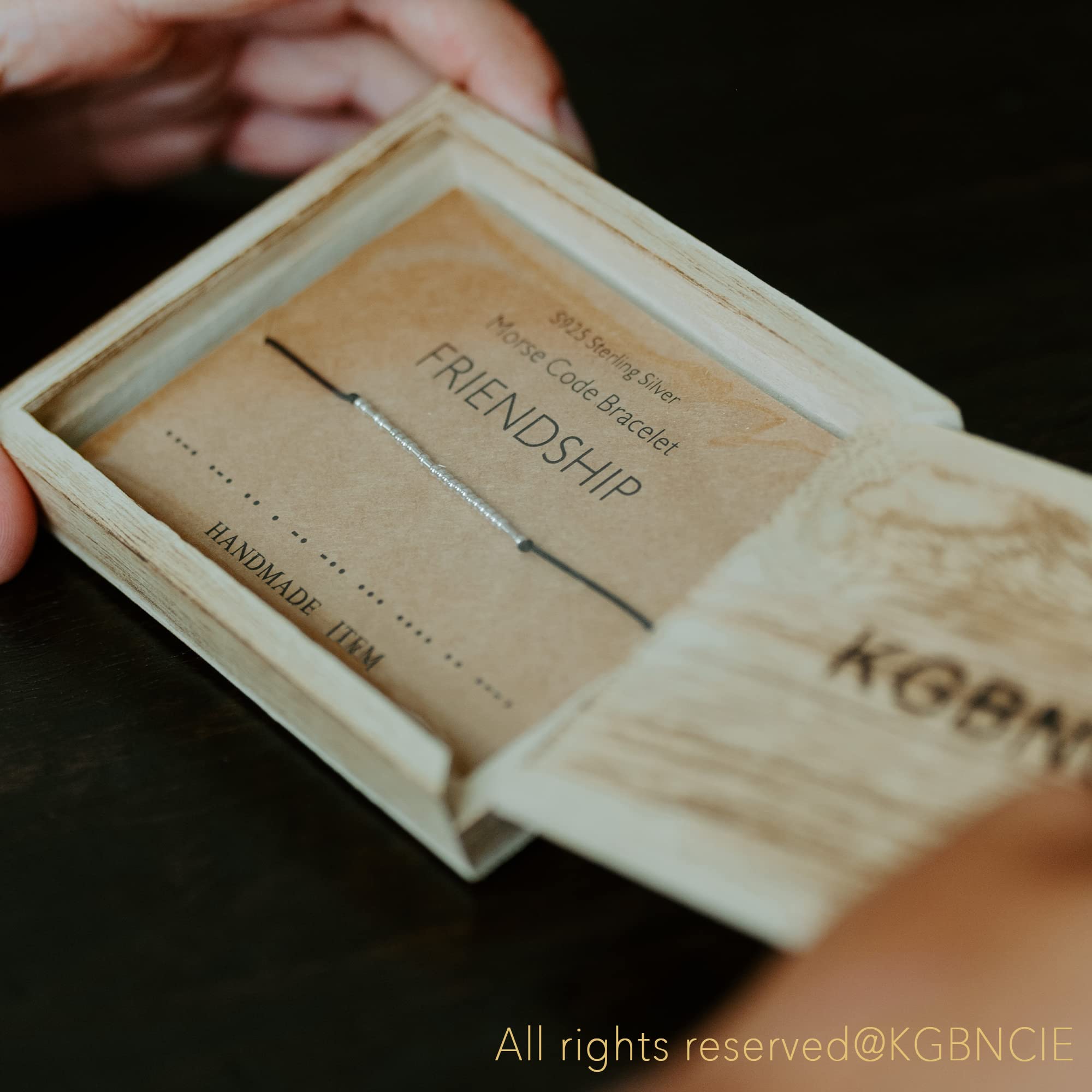 KGBNCIE Morse Code Bracelet for Women - Inspirational & Funny Friendship Gift with Morse Code Message - Perfect for Birthdays, Anniversaries & Special Occasions