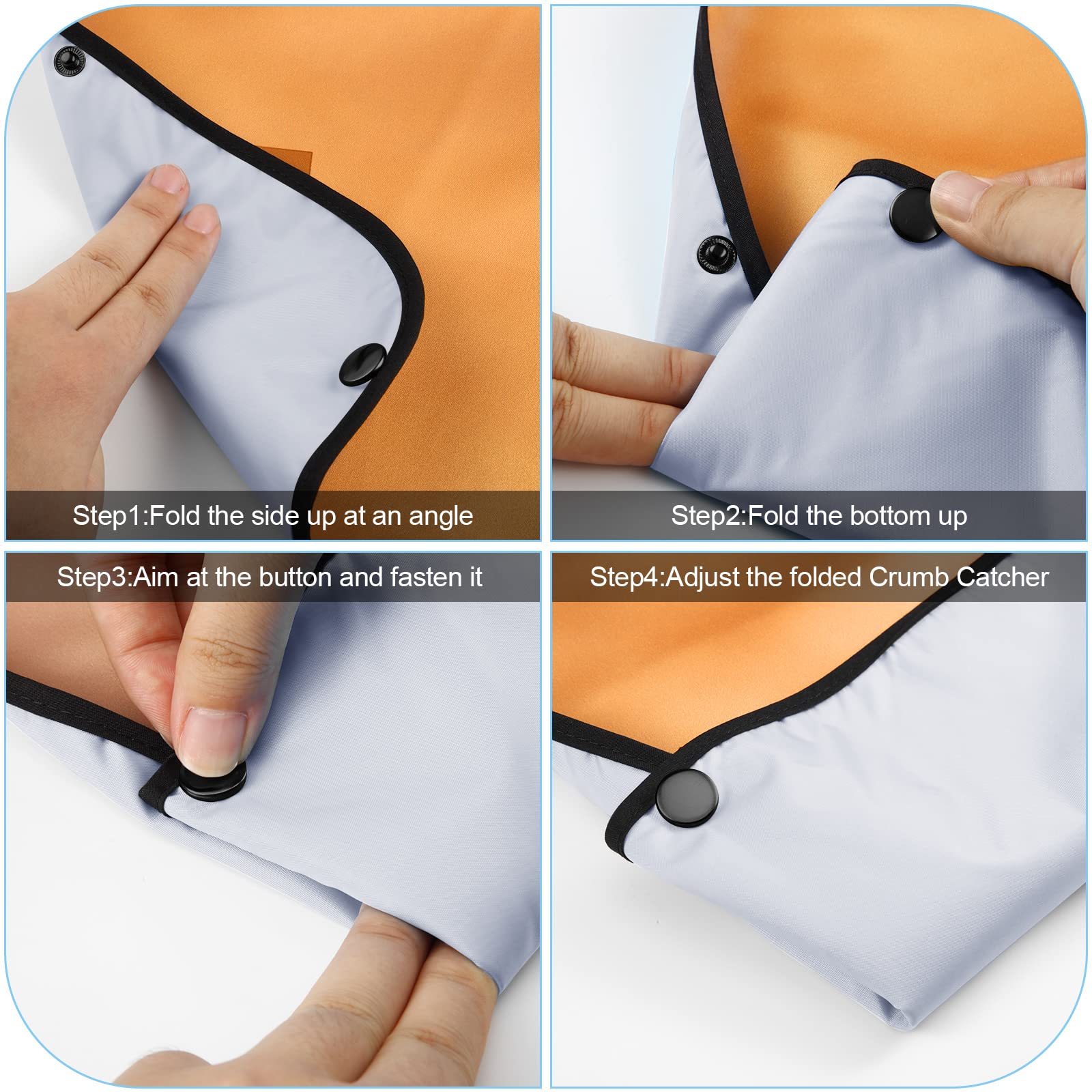 SATINIOR 6 Pack Waterproof Adult Bibs for Men & Elderly - Reusable Washable Crumb Catcher Eating Bibs - Perfect for Dining, Nursing Homes & Dementia Care (Great Father's Day Gift Idea)