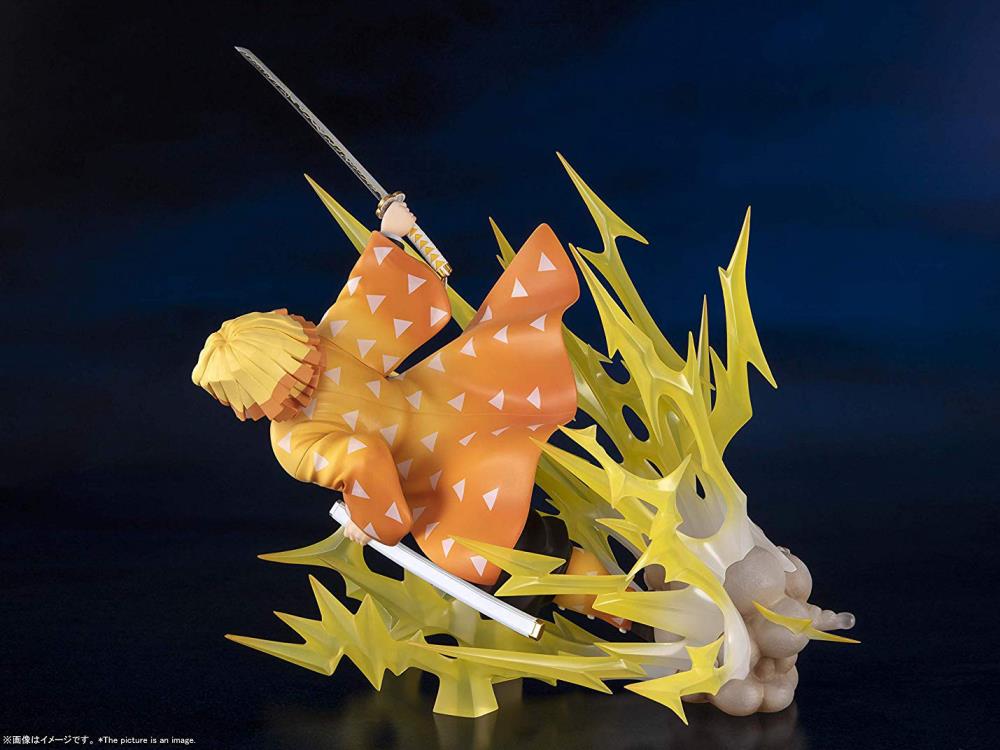 Figuarts Zero Demon Slayer: Kimetsu no Yaiba Zenitsu Agatsuma Thunder Breathing Version Anime Action Figure - Perfect for Anime Collectors and Home Office Display