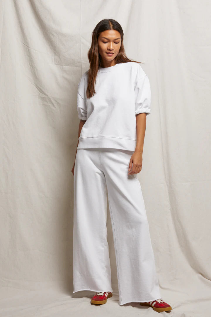 Premium White T-Shirt & Amber Casual Pants Set - Women's Comfortable Cotton Outfit for Everyday Wear, Work, and Weekend Relaxation