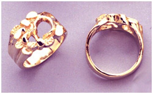 14K Gold or Sterling Silver Men's Free Form Ring Shank Size 11 - DIY Jewelry Setting for Custom Fashion Rings (163407/143407) - Perfect for Wedding Bands, Anniversary Gifts & Unique Handmade Jewelry