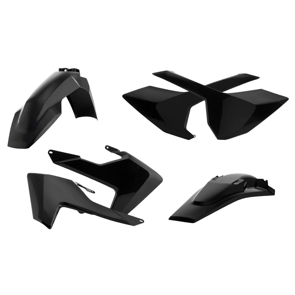 Acerbis Black Replica Plastic Kit for Husqvarna FX 450 (2017-2018) - Durable Motorcycle Body Replacement Parts for Off-Road Racing & Trail Riding