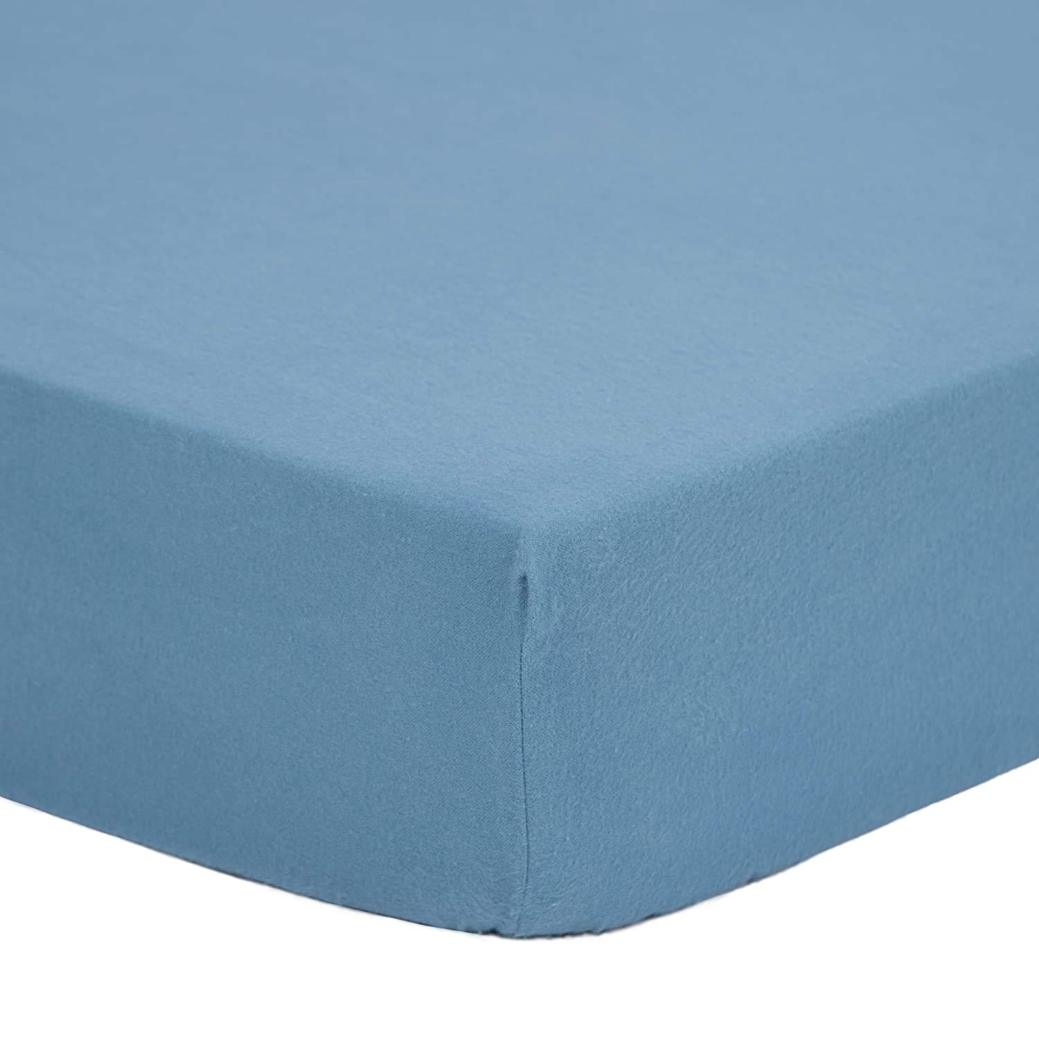 Premium 600 Thread Count 100% Egyptian Cotton Queen Size Fitted Sheet - Deep Blue, 1PC Long Staple Cotton Deep Pocket Bed Sheet Fits Up to 21 Inch Mattress | Luxury Soft Breathable Bedding for Hotels, Guest Rooms & Home Comfort