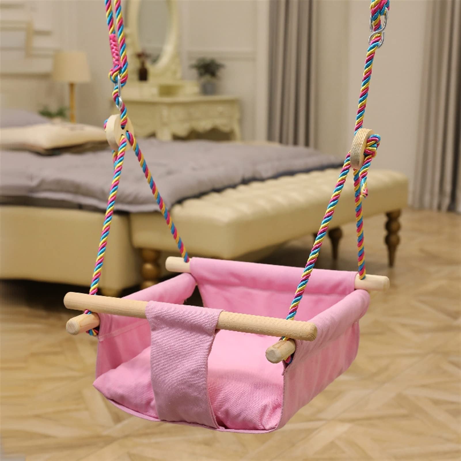 **Baby Swing Seat - Portable Hanging Indoor/Outdoor Swing Chair for Kids & Toddlers - Perfect for Playground, Backyard, Porch & Tree Swing Sets - Durable & Comfortable Gray Swing for Fun & Relaxation**