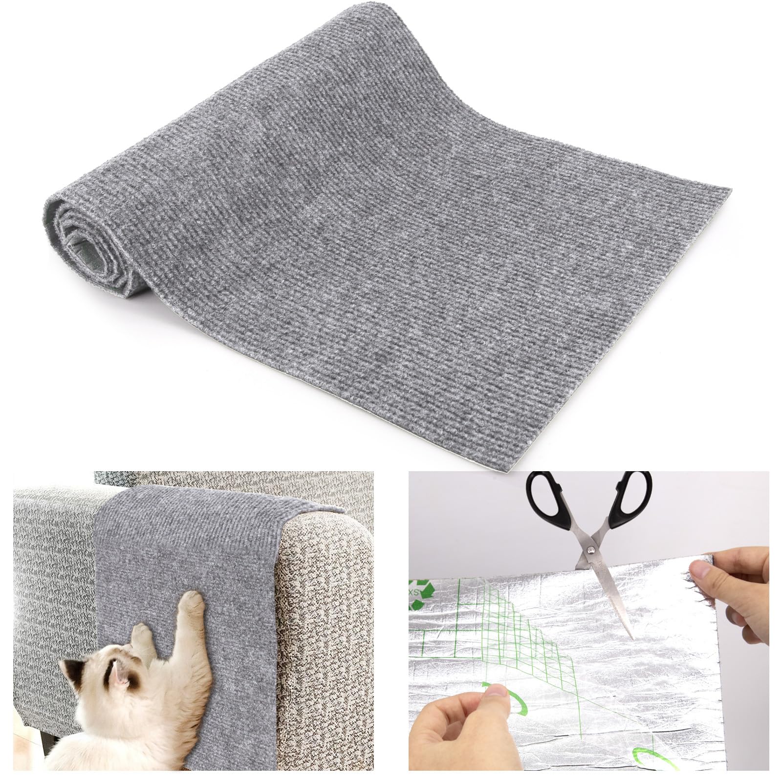 Self-Adhesive Cat Scratch Protector for Couches & Furniture - DIY Wall Mount Climbing Scratcher Pad - Protect Your Home from Cat Scratches | Perfect for Living Room, Bedroom & Home Decor
