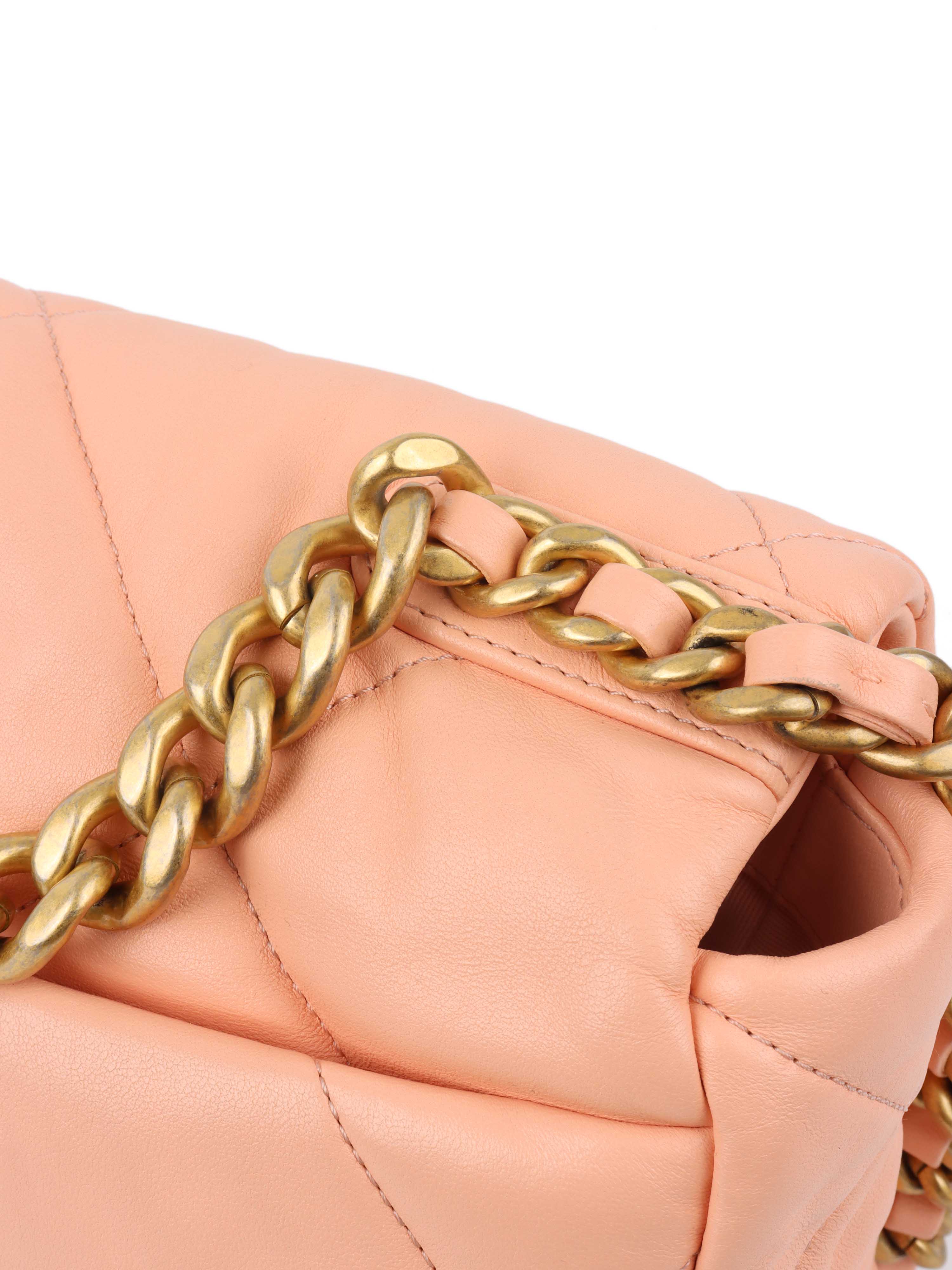 Chanel Small Salmon Pink 19 Bag - Luxury Designer Handbag for Women | Perfect for Parties, Date Nights & Special Occasions
