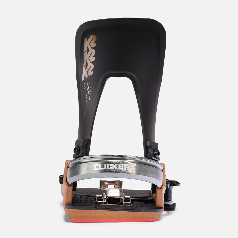 K2 ClickerX HB Men's Step-In Snowboard Bindings - Lightweight & Adjustable for All-Mountain Riding - Perfect for Freestyle & Backcountry Snowboarding