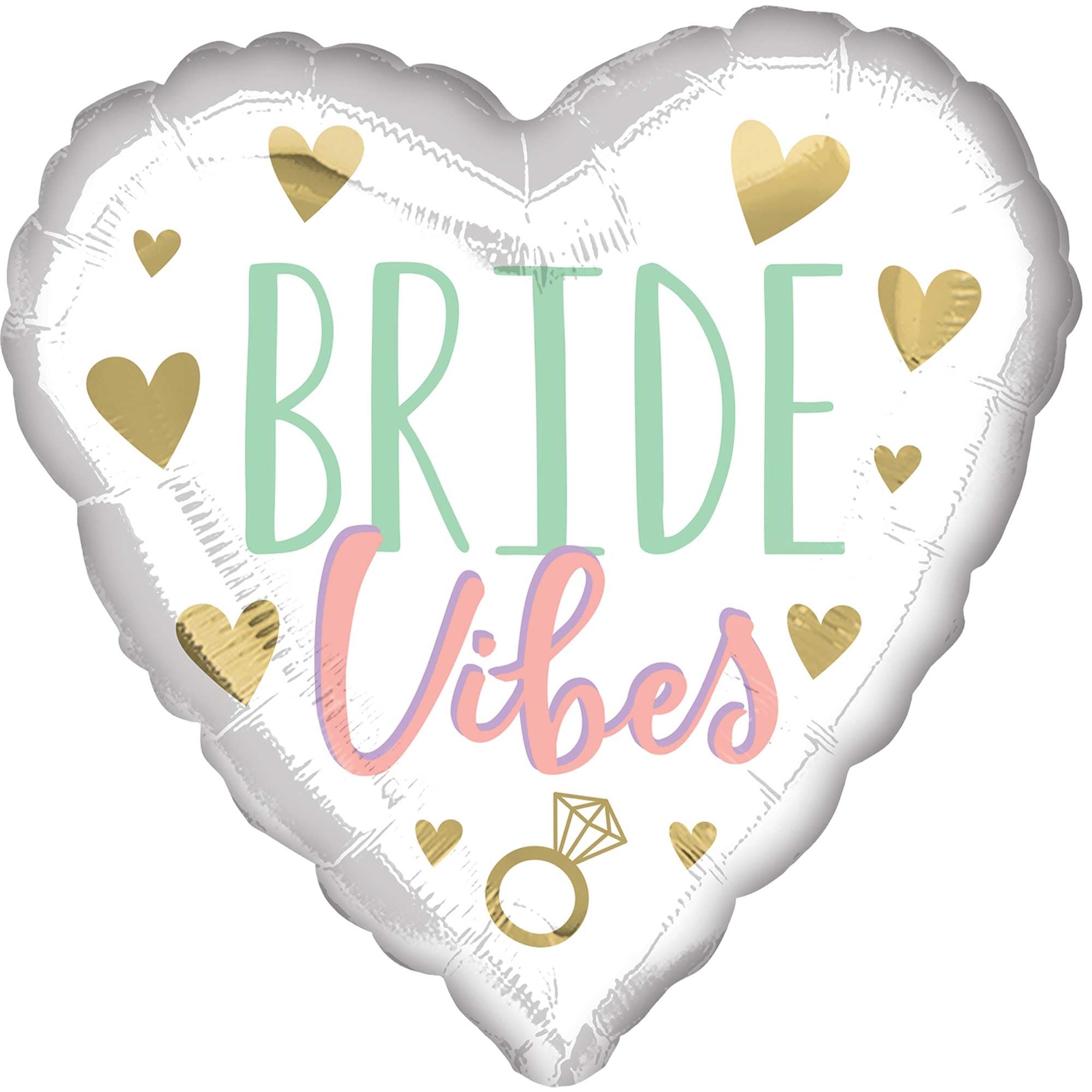 45cm Standard HX Bride Vibes Bridal Shower Balloons - Perfect for Wedding Decorations, Bachelorette Parties & Bridal Showers (Pack of 10)