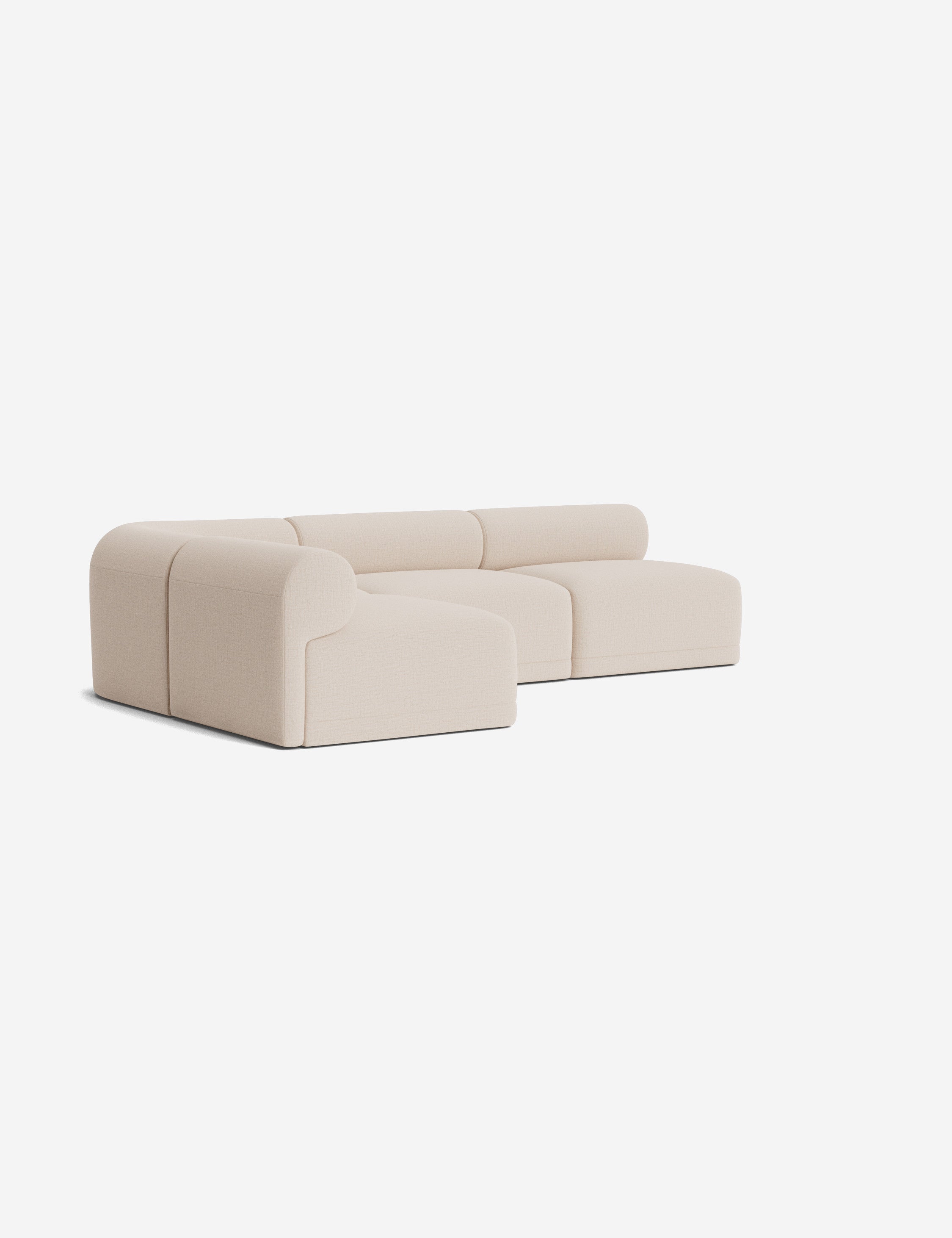 Modern Carson Sectional Sofa - Comfortable L-Shaped Couch for Living Room, Family Room & Home Theater - Soft Fabric Upholstery with Reversible Chaise