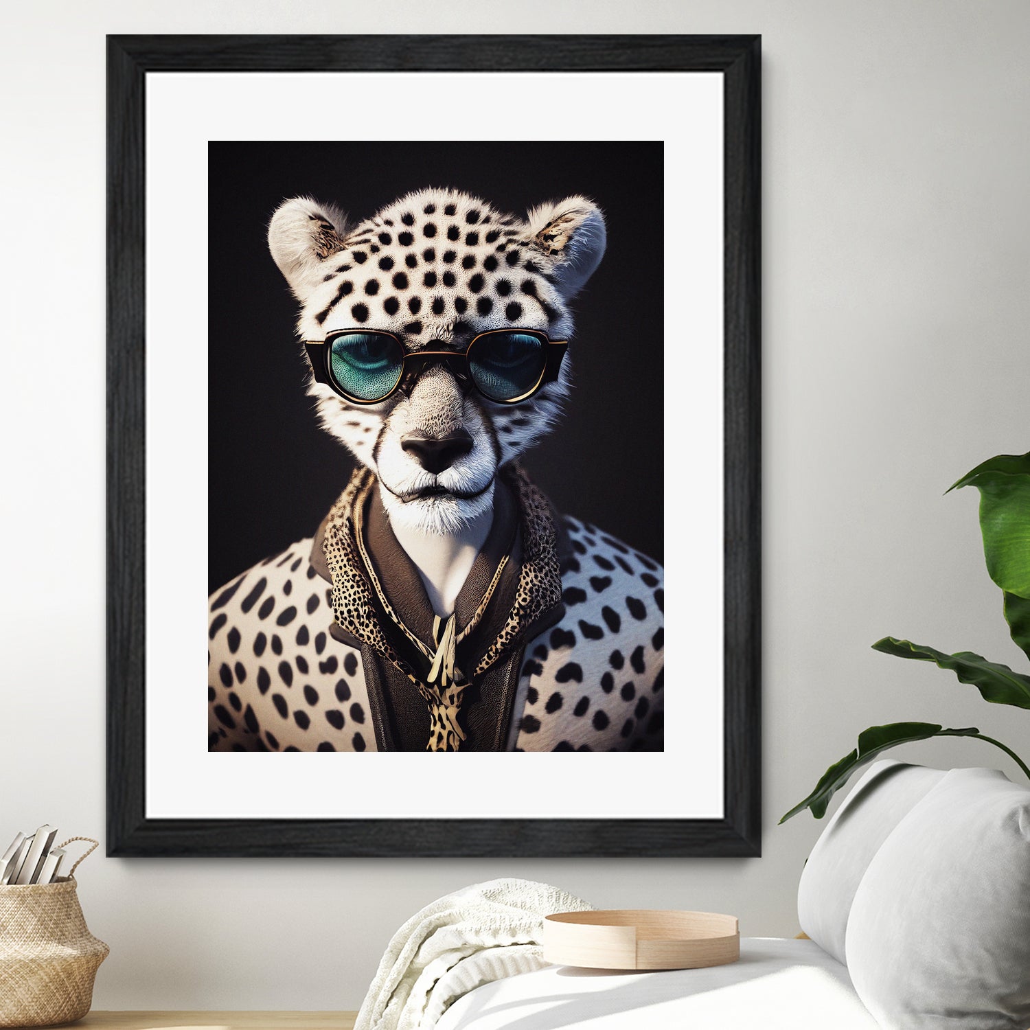 Cheetah Pop Art Nursery Animal Illustration - Vibrant Wildlife Wall Decor for Kids' Rooms & Playrooms