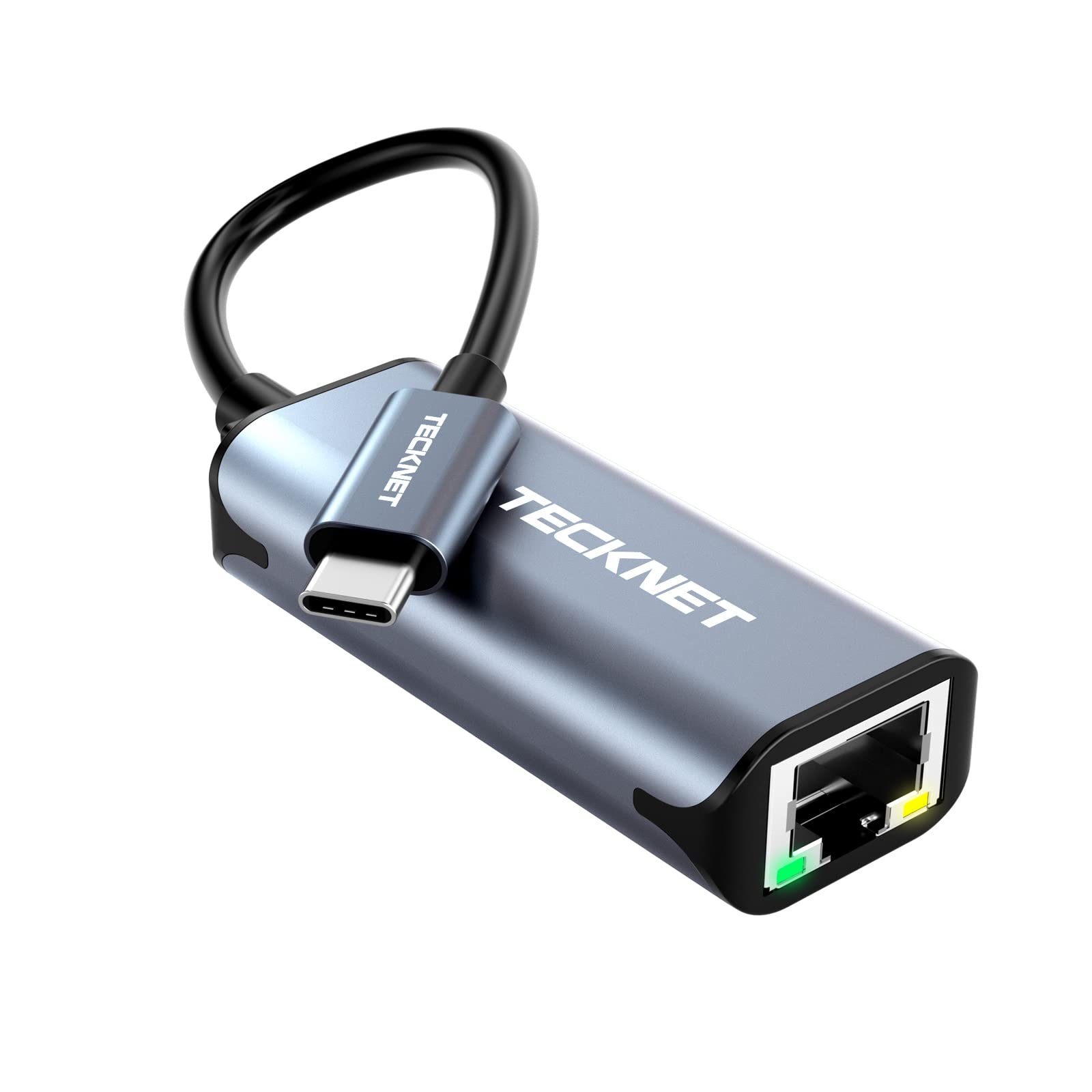 TECKNET USB C to Ethernet Adapter, Gigabit 1Gbps RJ45 to Type C Thunderbolt 3 LAN Network Adapter, Compatible with MacBook Pro/Air, Chromebook, Dell XPS - Stable Wired Connection for Gaming, Streaming & Remote Work