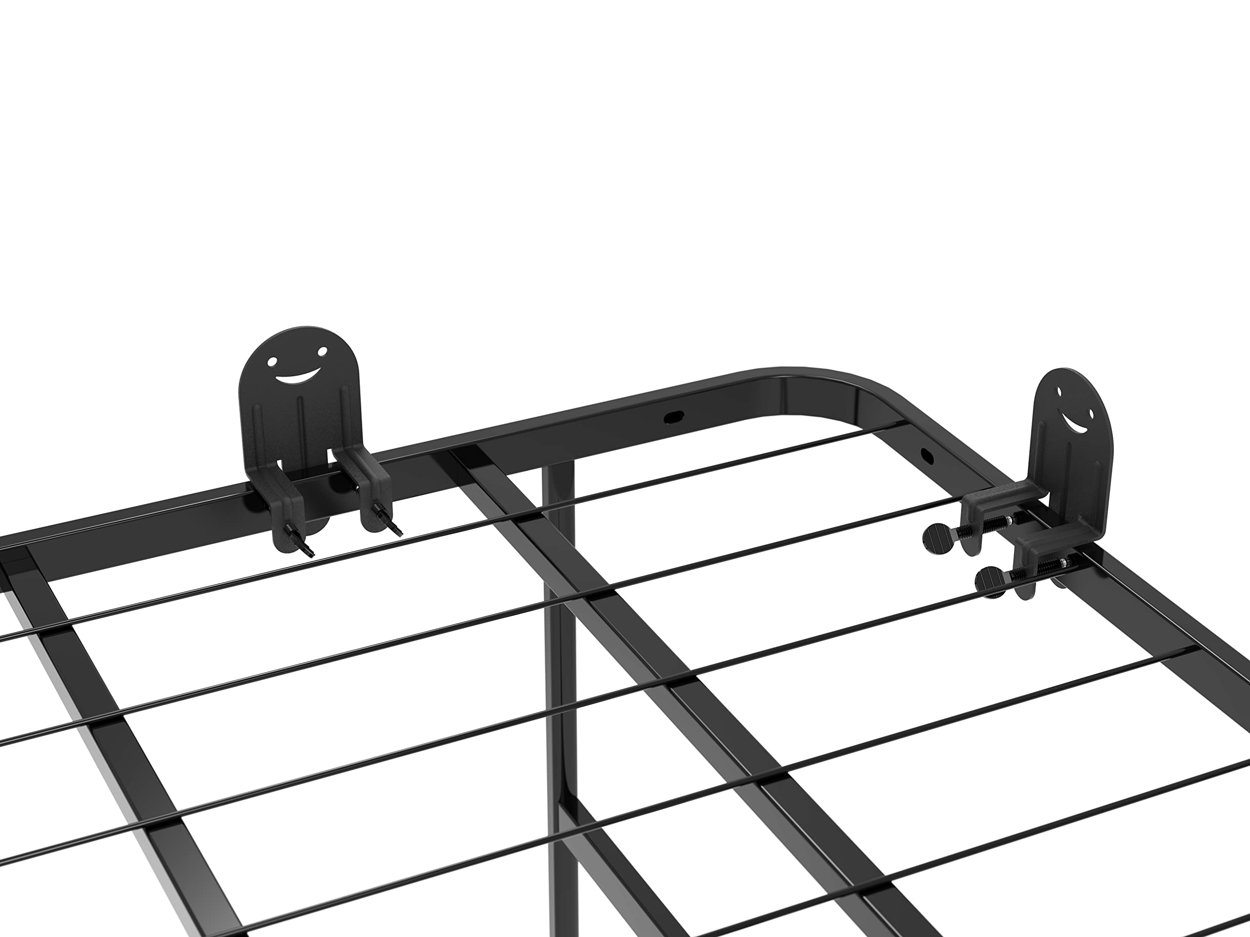 Non-Slip Mattress Grippers - 6 Pack Anti-Slip Bed Frame Pads, Adjustable Mattress Retainers for Metal Bed Frames (Black) - Prevent Mattress Shifting for Better Sleep, Ideal for Home, Dorm & Guest Rooms