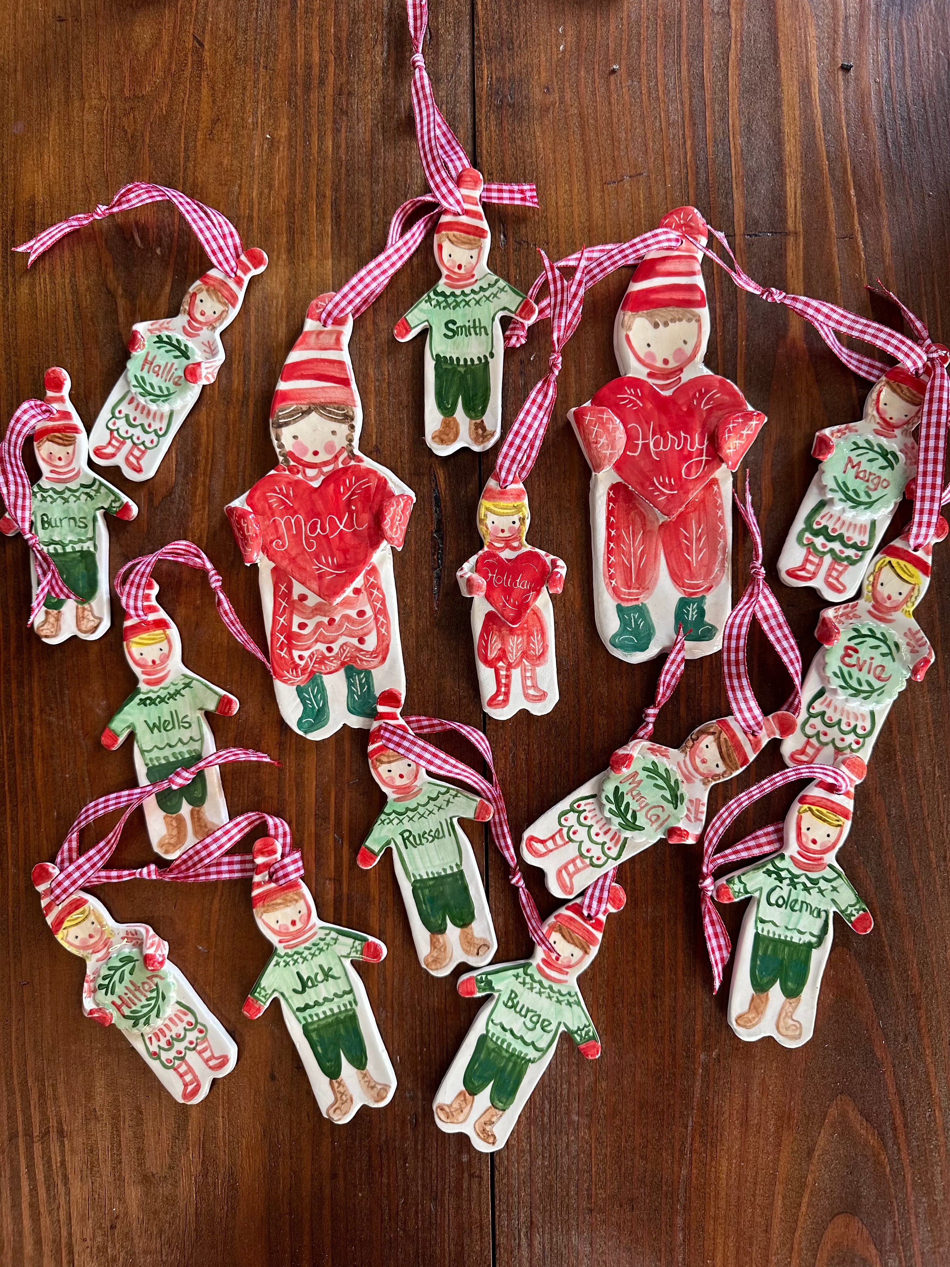XL Christmas Ornament Red Girl - Large Festive Holiday Tree Decoration for Home, Office & Christmas Party Decor