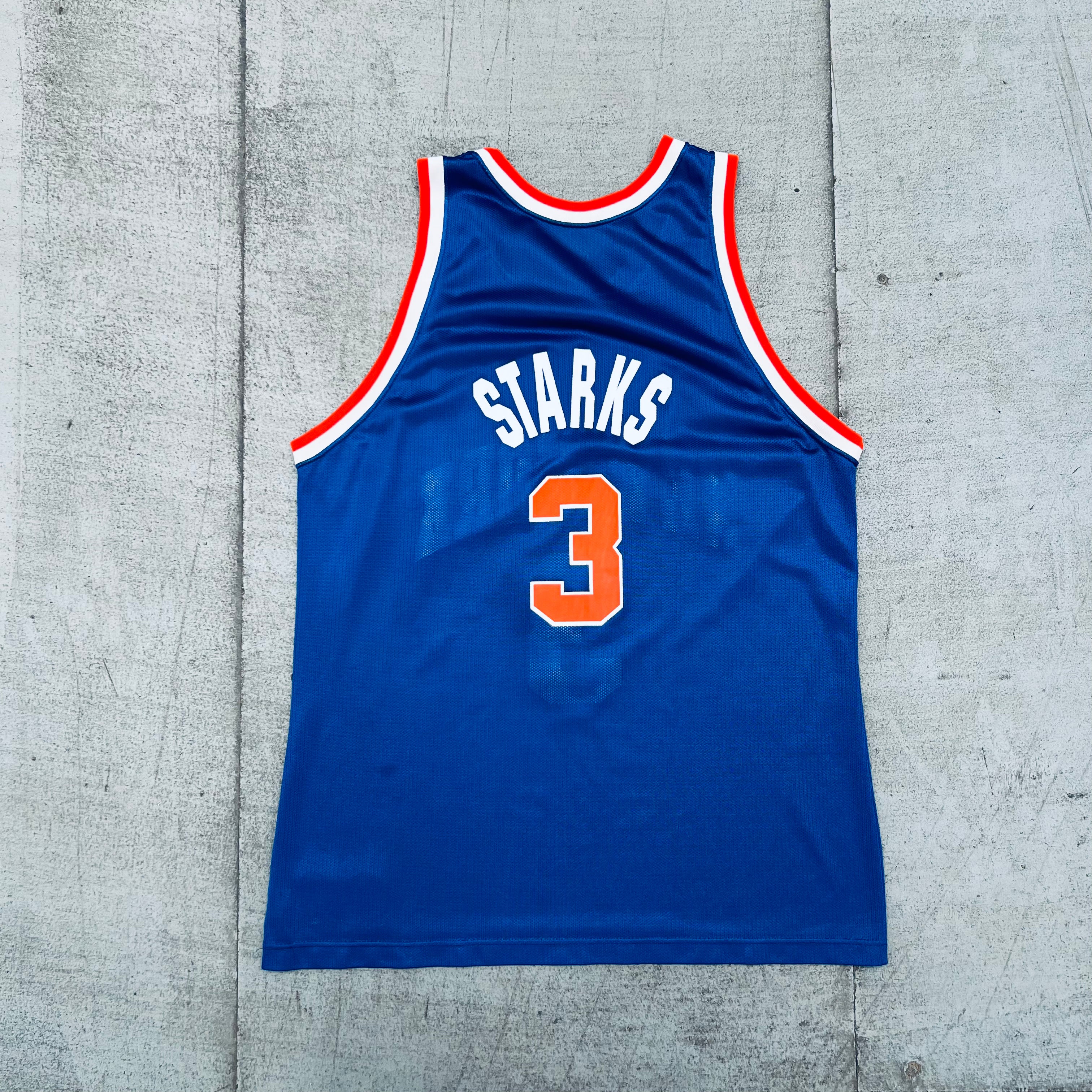 Authentic New York Knicks John Starks 1994-95 NBA Champion Jersey - Size Large | Vintage Basketball Fan Gear for Game Day & Collectors