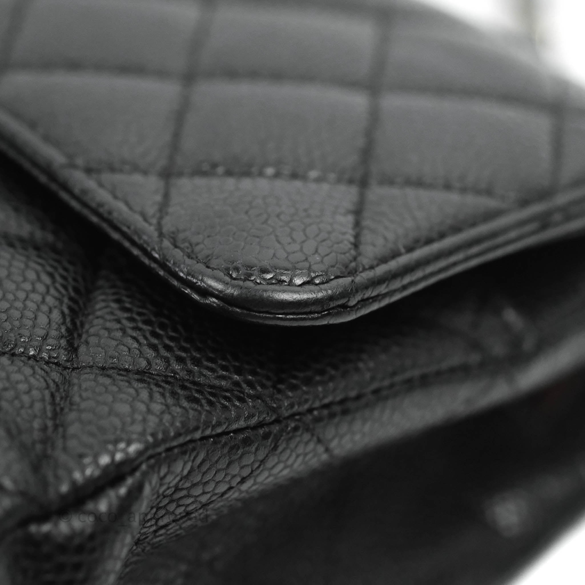 Chanel Classic Medium Double Flap Bag Black Caviar Leather with Silver Hardware - Luxury Designer Handbag for Women, Perfect for Work, Evening Events & Special Occasions