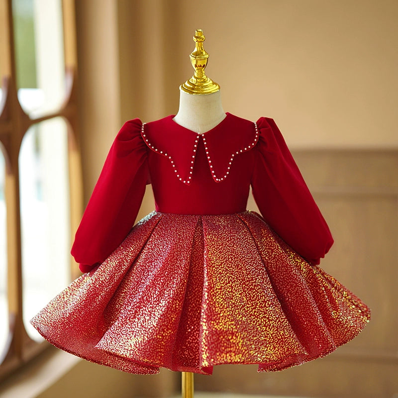 Adorable Baby Girl Baptism Dress – Toddler Pageant Gown for Christmas & Special Occasions – Perfect for Christenings, Weddings & Holiday Photos