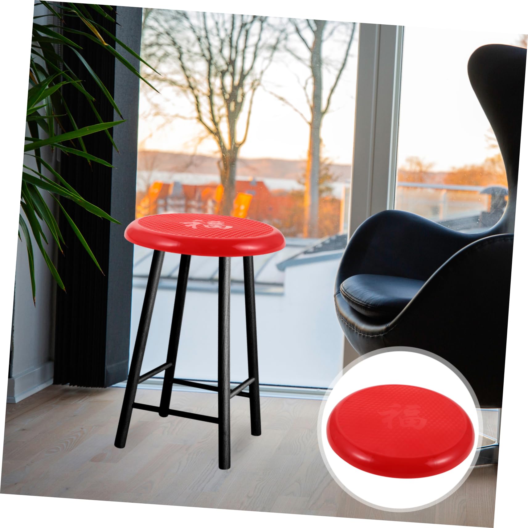 CIYODO Round Plastic Chair Seat Cover - Durable Replacement Stool Pad for Home, Office & Outdoor - Easy to Install & Clean - Perfect for Dining Chairs, Bar Stools & Patio Furniture