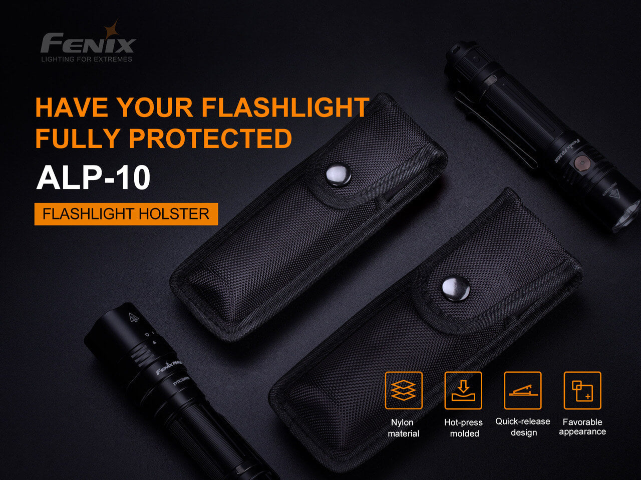 Fenix ALP 10 Flashlight Holster - Durable Tactical Belt Pouch for Fenix ALP 10 Flashlight - Perfect for Camping, Hiking, and Outdoor Adventures