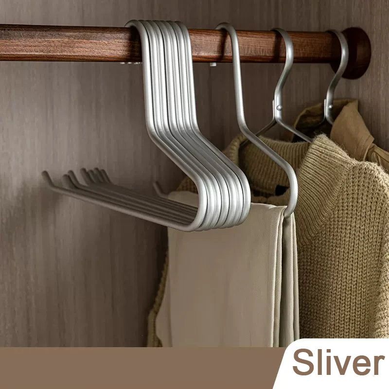 5-Pack Heavy Duty Triangle Clothes Hangers - Solid Metal Garment Hangers for Closet Organization, Pants, Skirts & Jackets - Space Saving Wardrobe Storage Solution