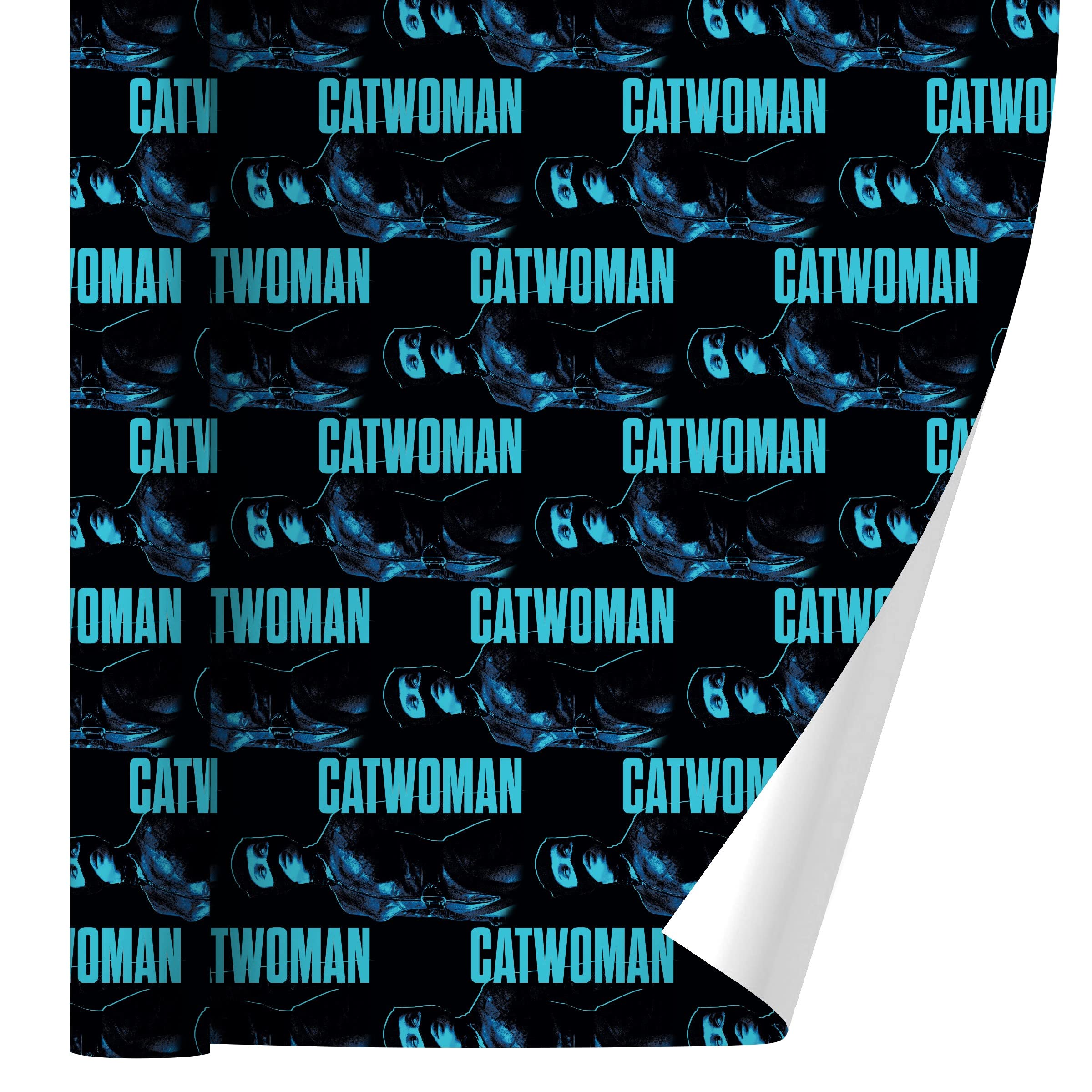 The Batman Catwoman Gift Wrap Paper Rolls - Premium Superhero Wrapping Paper for Birthdays, Christmas, Comic Con & DC Fans (GRAPHICS & MORE)