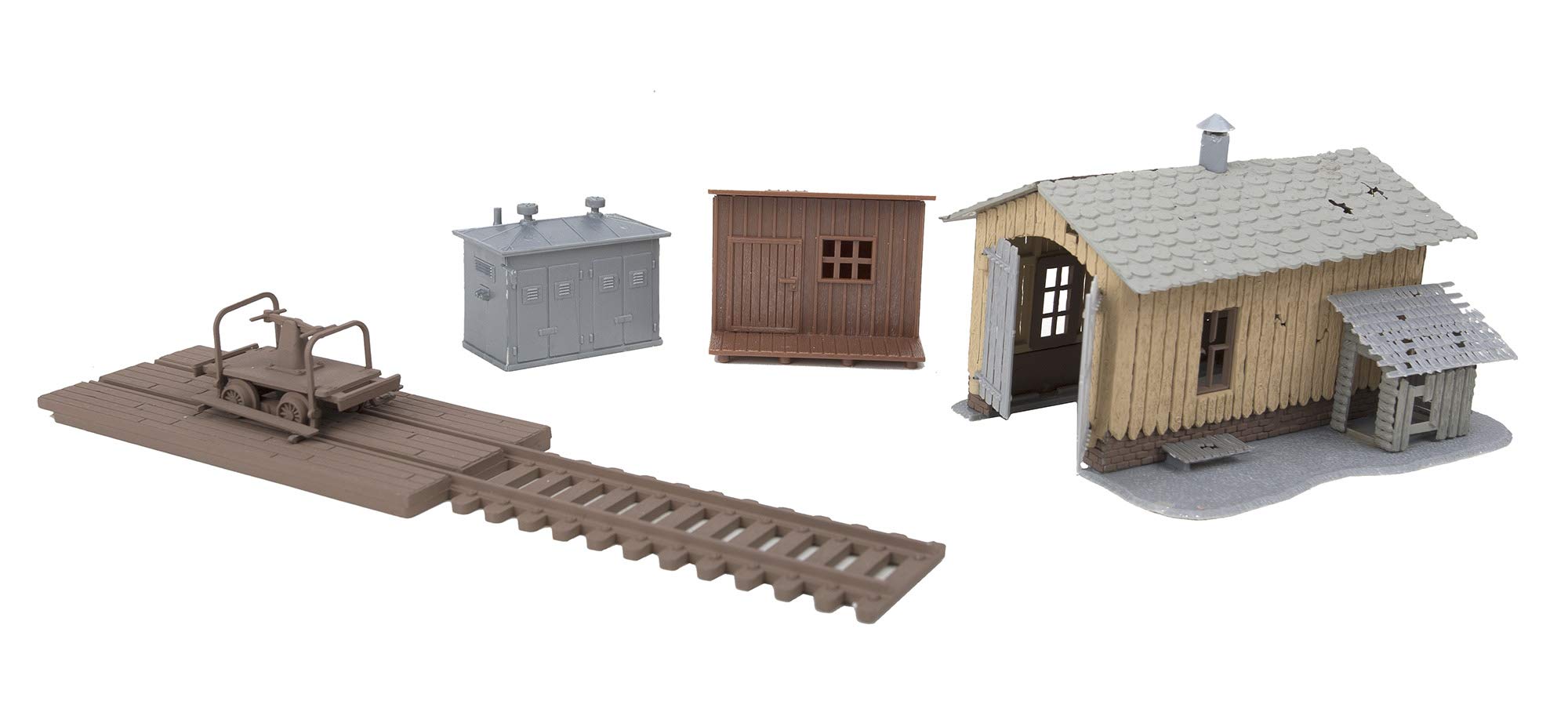 HO Scale Model Trackside Tool Buildings - Realistic Railroad Accessories for Model Train Layouts | Perfect for Dioramas, Train Displays & Collectors