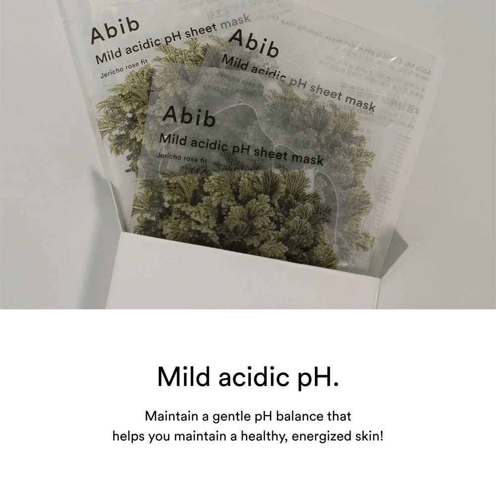 Abib Mild Acidic pH Sheet Mask 5 Pack - Jericho Rose Fit for Hydration & Soothing Sensitive Skin | Korean Skincare for Dryness & Irritation Relief | Perfect for Nighttime Routine & Self-Care Moments