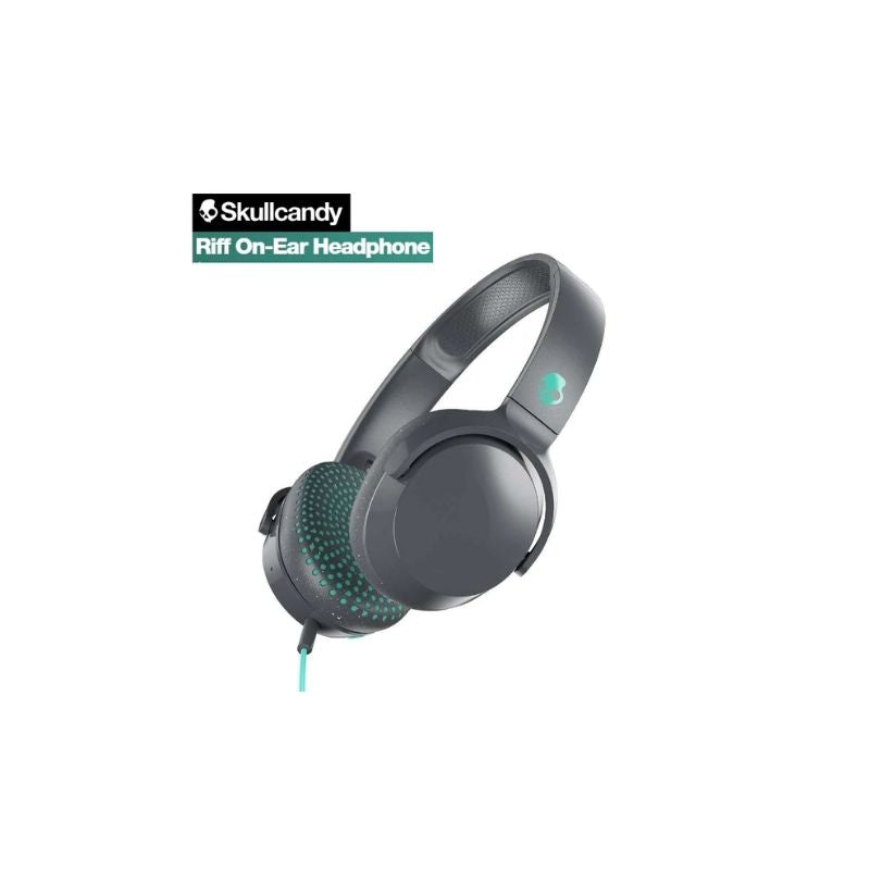 Skullcandy RIFF On-Ear Wired Headphones with Cable - Gray | Comfortable Audio for Gaming, Music & Work