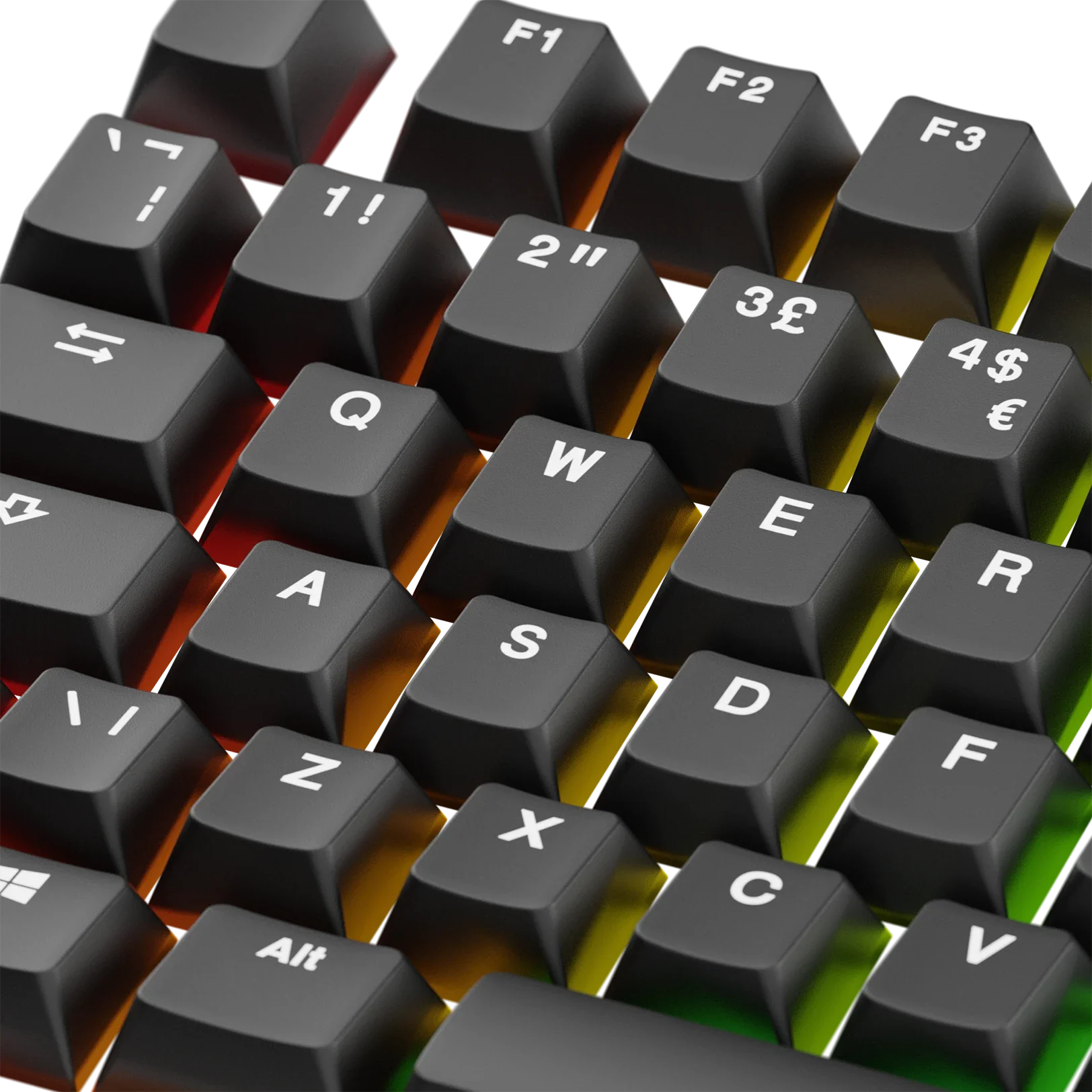Premium Classic Black Keycaps for Mechanical Keyboards - UK Layout | Durable PBT Material for Typing & Gaming
