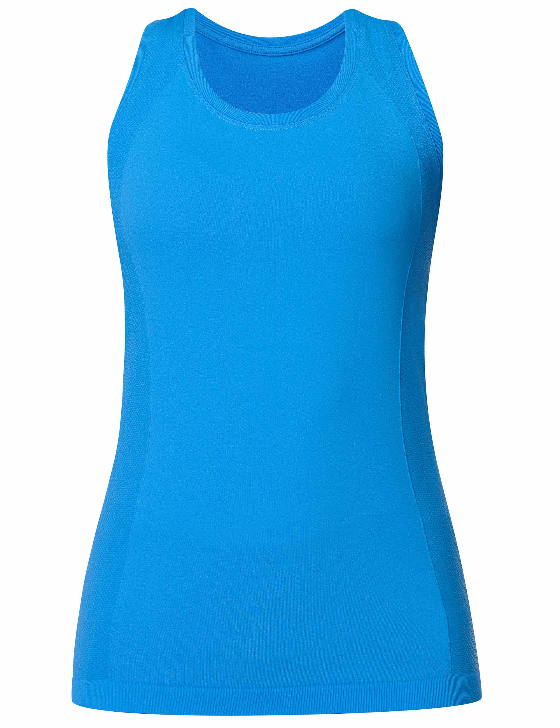 Breathable Seamless Gym Vest for Athletes - Tidal Blue | Workout, Running & Fitness Training