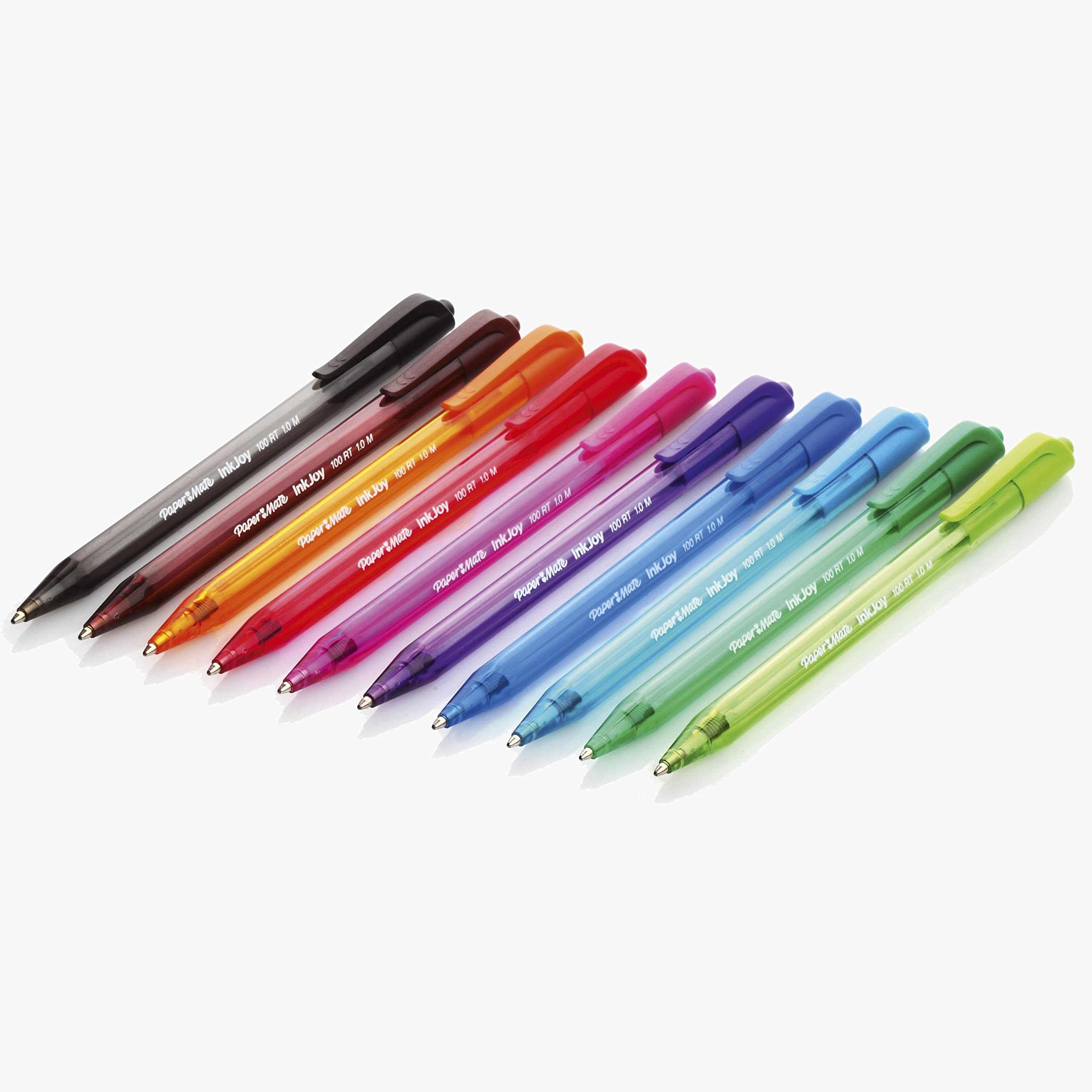 Paper Mate InkJoy 100RT Retractable Ballpoint Pens - 1.0mm Medium Point, Smooth Writing, 20 Pack Black Ink Pens for Office, School, Note Taking & Everyday Use