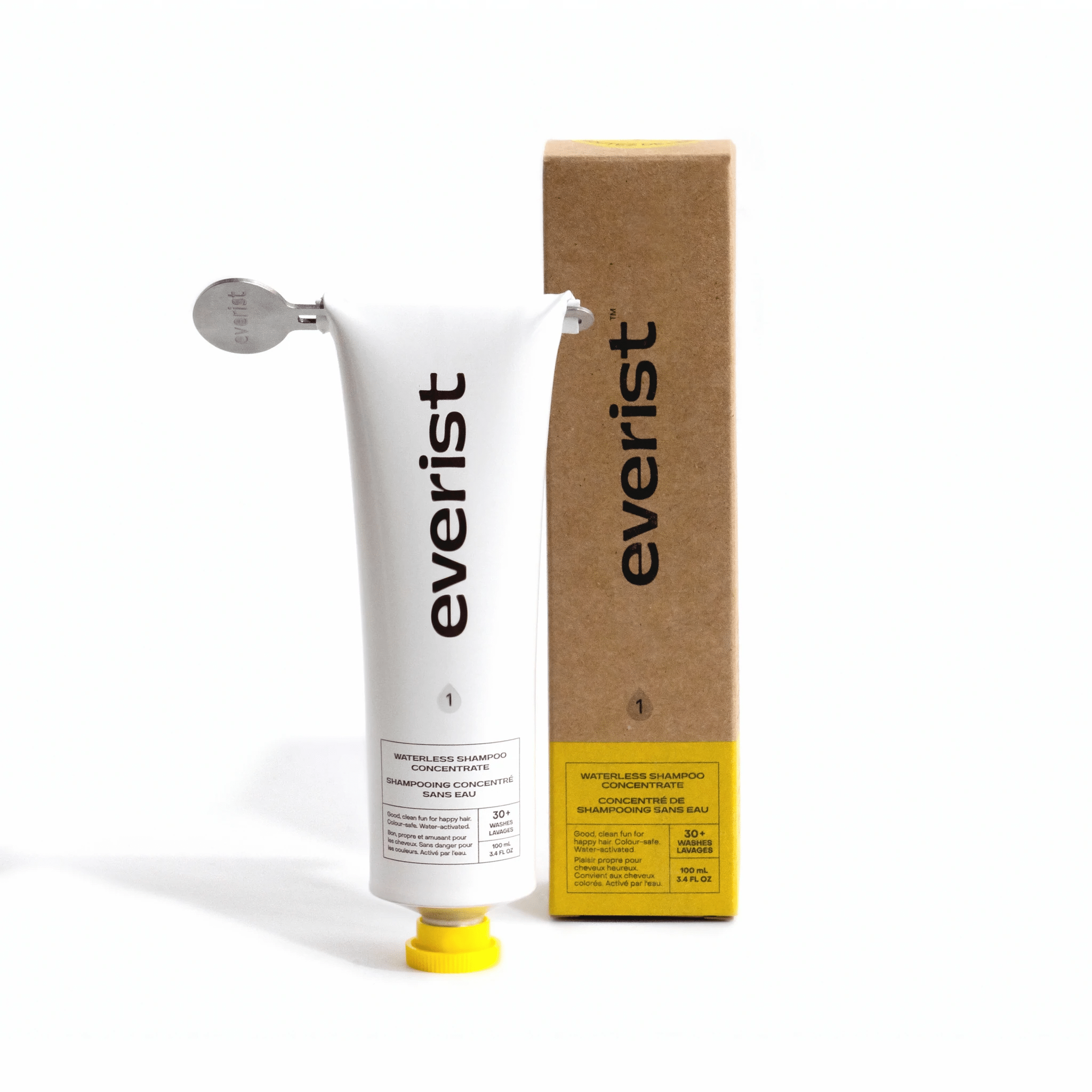 Everist The Shampoo Concentrate - 100ml / 3.4 fl oz Waterless Shampoo Bar for Travel, Camping & Gym - Vegan & Plastic-Free Hair Care Solution