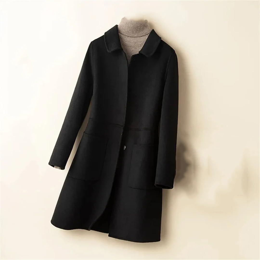 Women's Double Faced Cashmere Wool Coat Jacket - Warm Winter Outerwear for Women | Perfect for Office, Travel & Formal Occasions