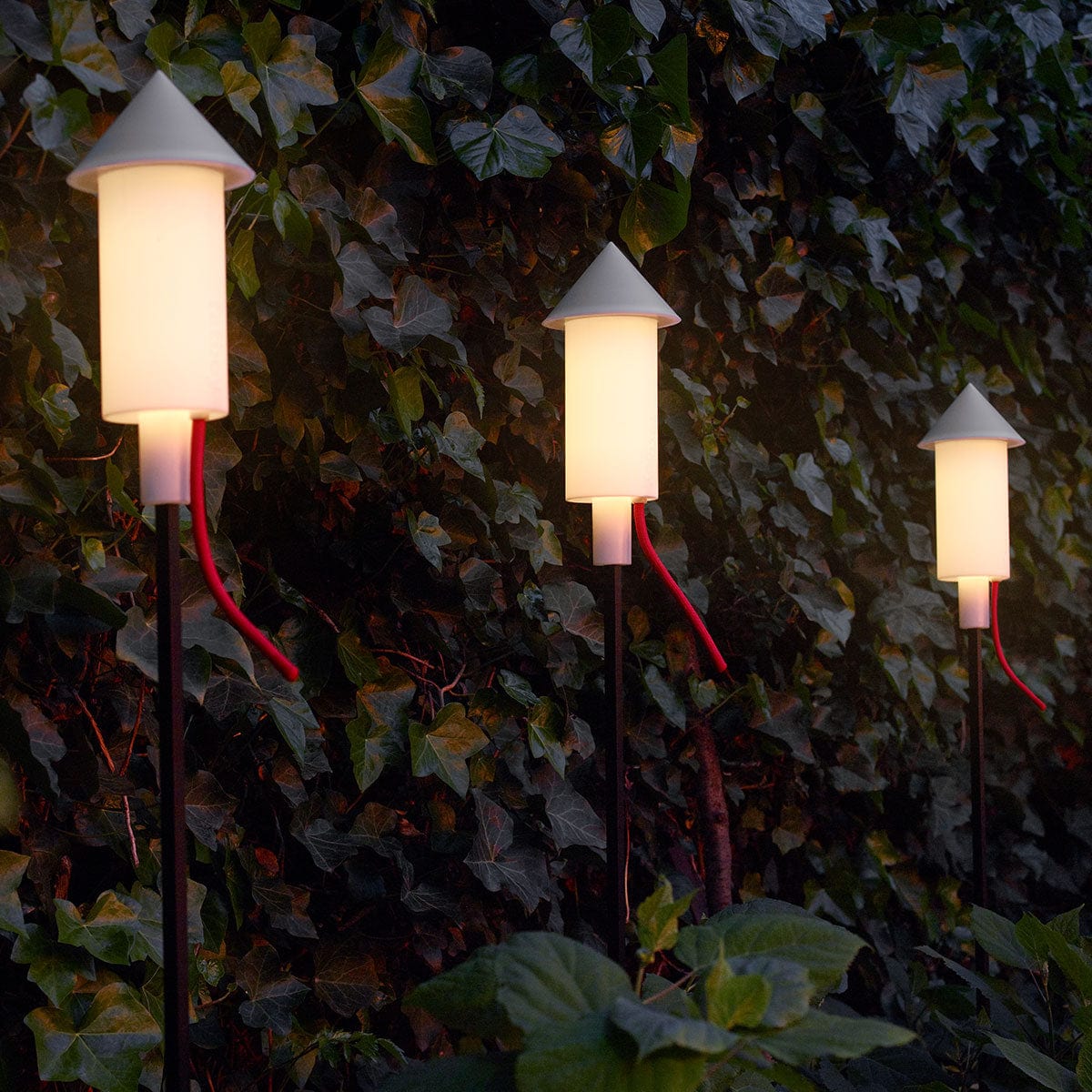 Pret A Racket Solar Light Set of 3 - Outdoor Waterproof Solar Powered Garden Lights for Pathway, Yard, Patio, and Landscape Decoration