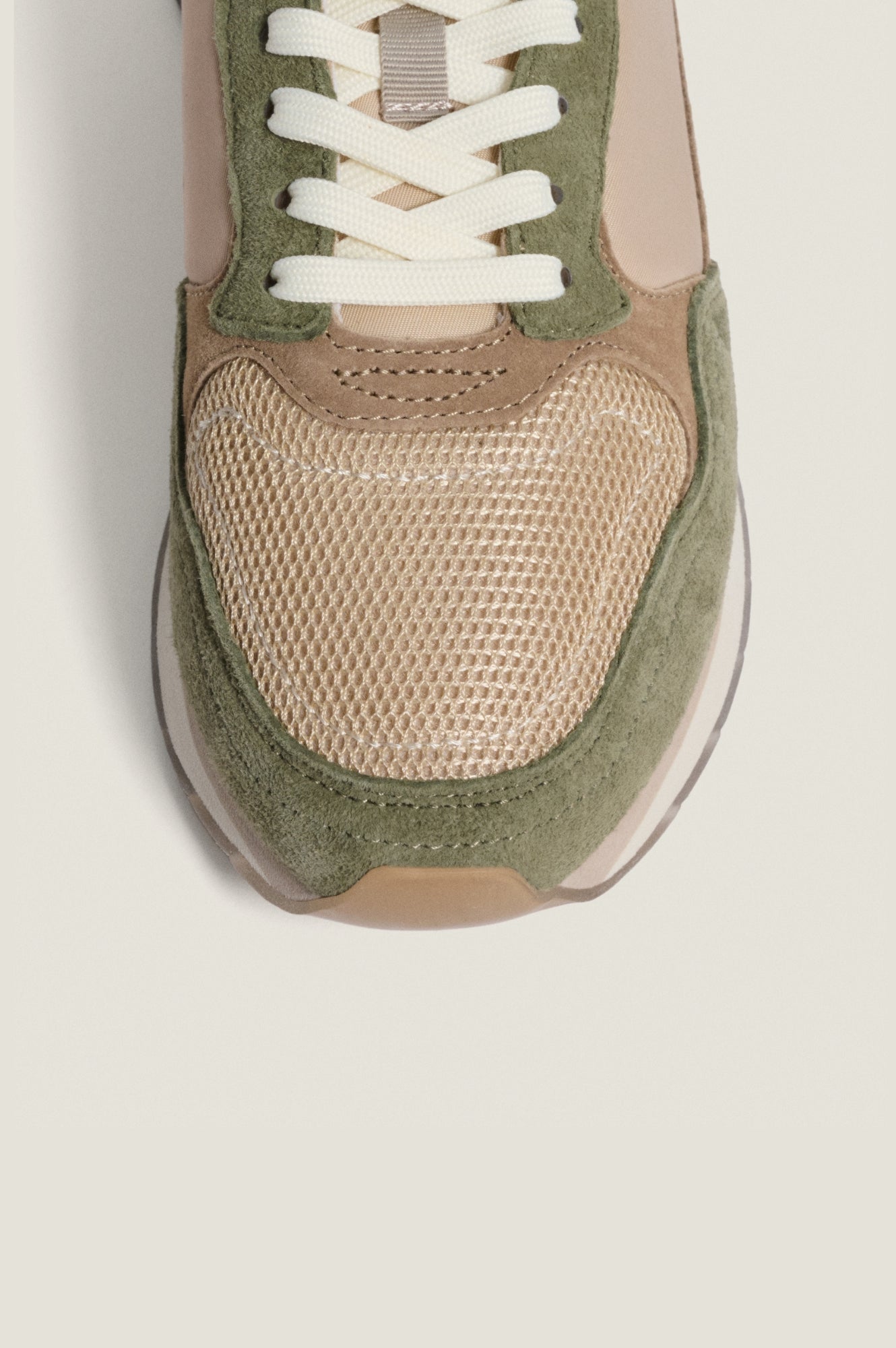 HOFF Biloxi Trainers - Lightweight Comfortable Walking Shoes for Men & Women | Khaki/Cream | Perfect for Gym, Running, Travel & Everyday Wear