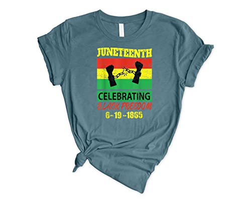 Juneteenth 1865 Black Freedom T-Shirt - Celebrate Juneteenth with BLM & Different Races Skin Design - Perfect for Juneteenth Gifts, Black Lives Matter Events & Independence Day Celebrations