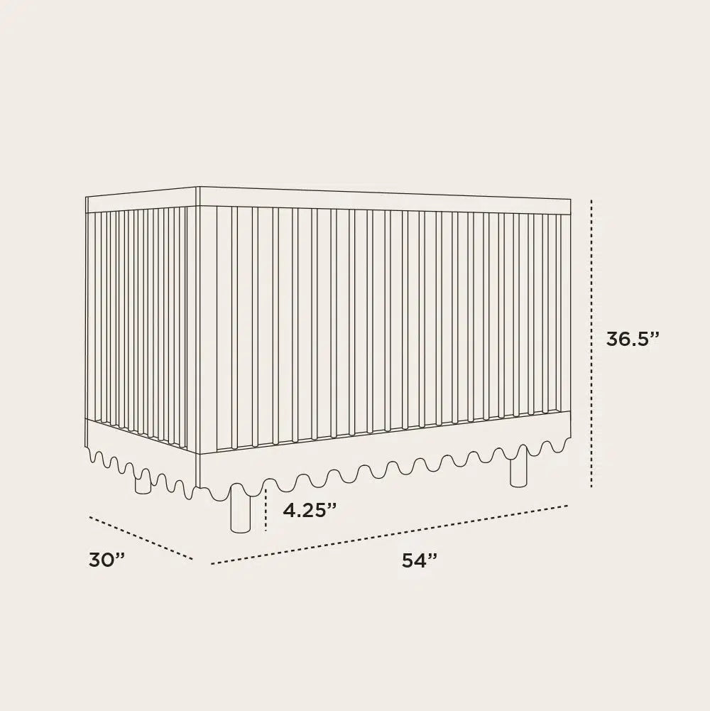 Oeuf Moss Crib in Birch - Modern Eco-Friendly Baby Crib for Nursery & Bedroom - Safe & Stylish Wooden Crib for Newborns & Toddlers - Perfect for Gender-Neutral Nursery Decor & Small Spaces