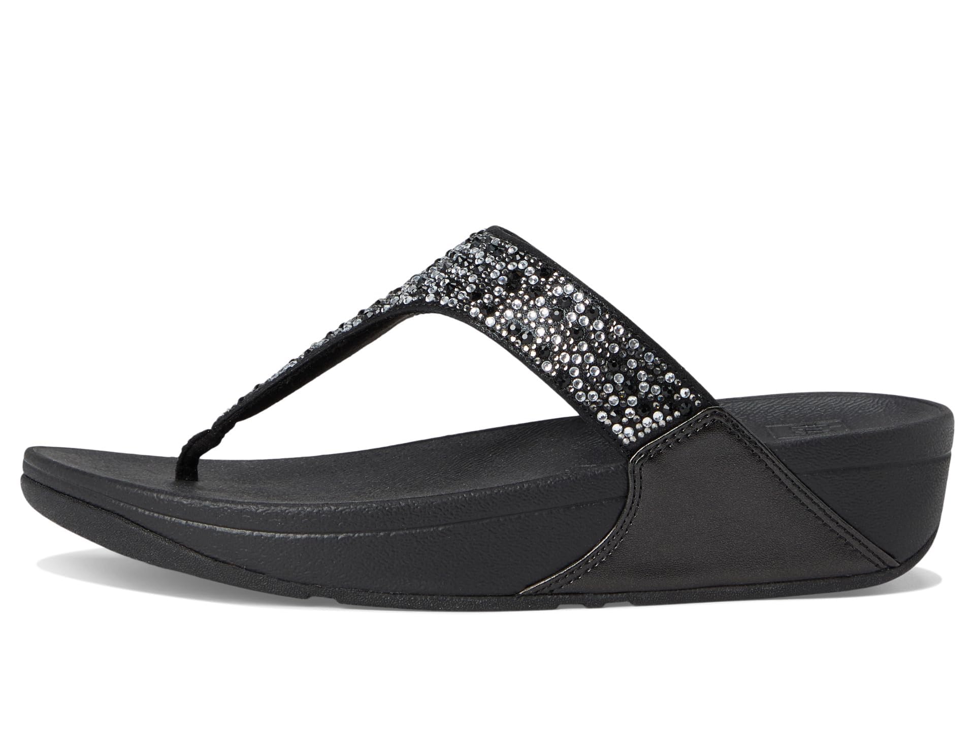FitFlop Women's LULU Crystal Embellished Toe-Post Sandals - Comfortable Summer Flip Flops with Arch Support for Beach, Pool & Casual Wear