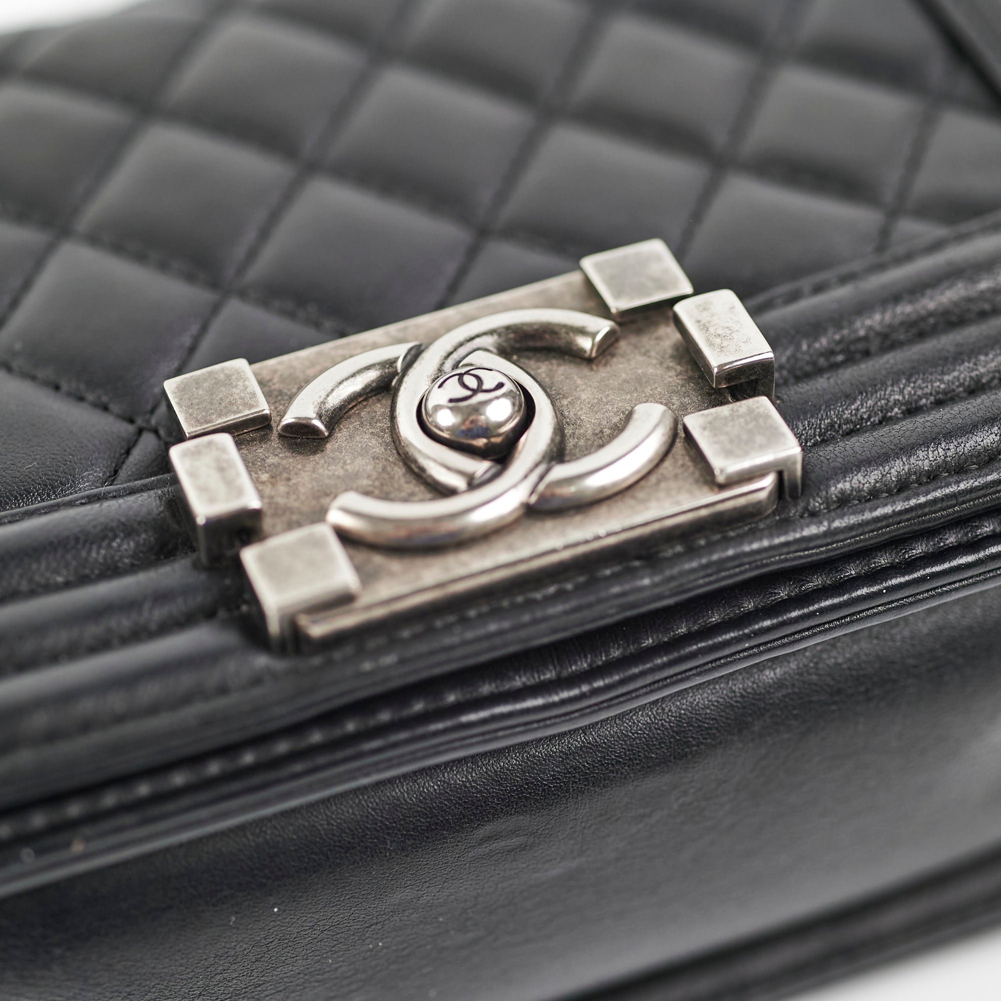 Chanel Small Boy Bag Black Lambskin Leather 19 Series - Luxury Designer Handbag for Women, Perfect for Parties & Evening Events