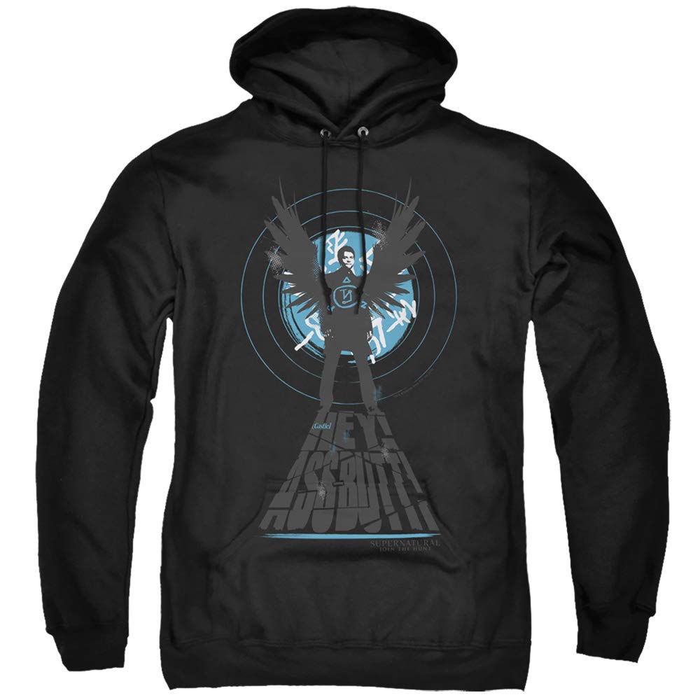 Supernatural TV Show Hey Assbutt Black Hoodie - A&E Designs Men's Pullover Sweatshirt for Fans & Casual Wear
