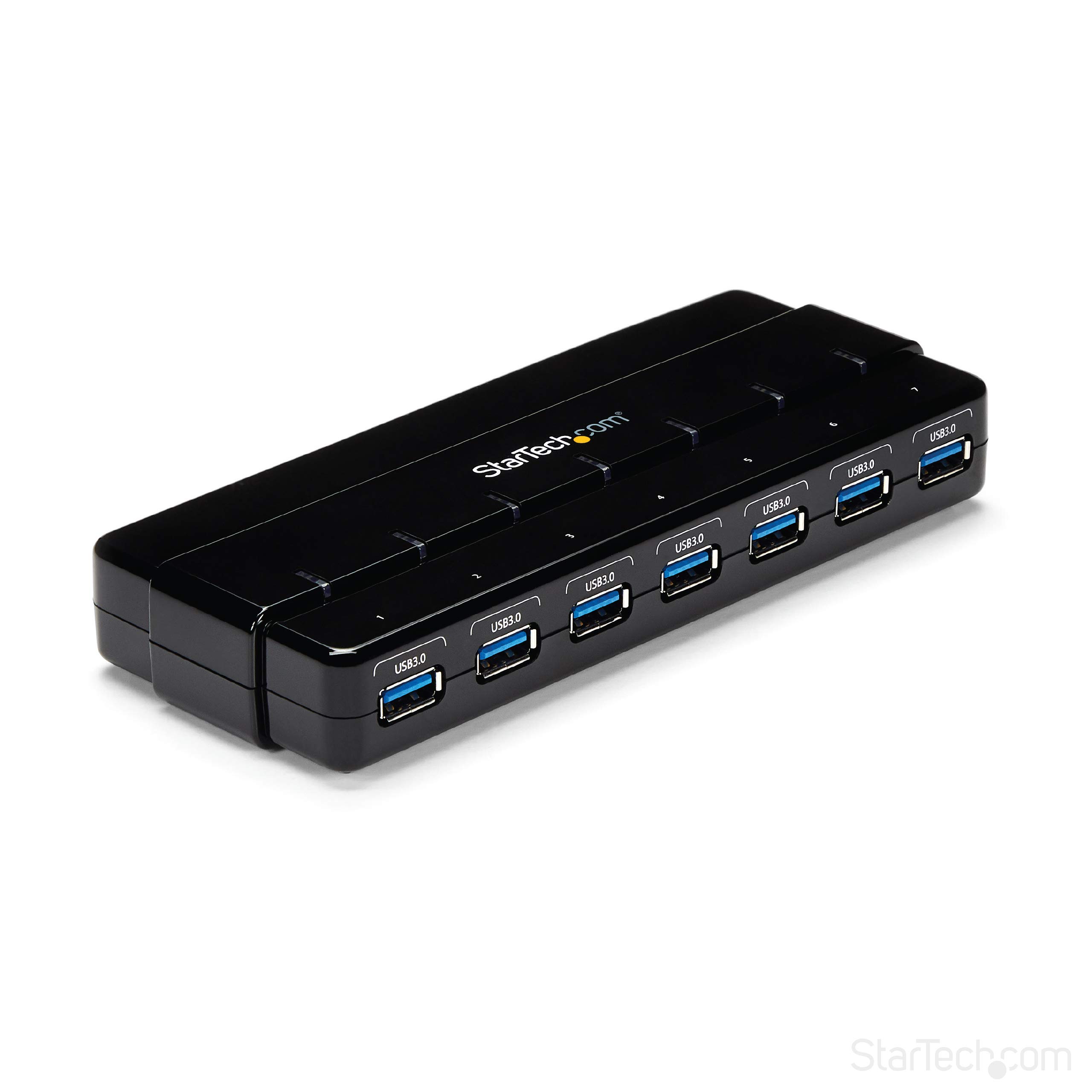 StarTech.com 7-Port USB 3.0 Hub with 5Gbps Data Transfer - Black USB Expansion Hub for Desktop/Laptop - Connect Multiple Devices Like Keyboards, Mice & External Drives | Amazon Basics 6ft USB 3.0 A-Male to B-Male Cable (1.8m) - Perfect for Printers, Scanners & Audio Interfaces