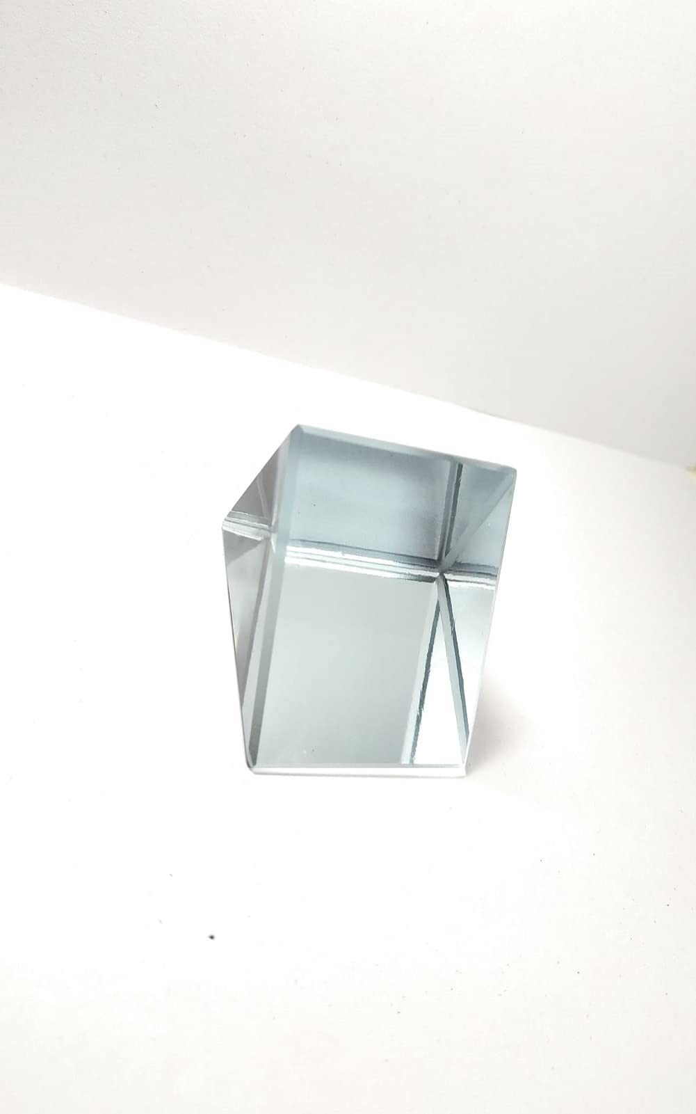 Kids Retailgenics 50x50mm White Solid Prism Glass - Perfect for Science Experiments, Light Refraction Projects & Educational STEM Activities